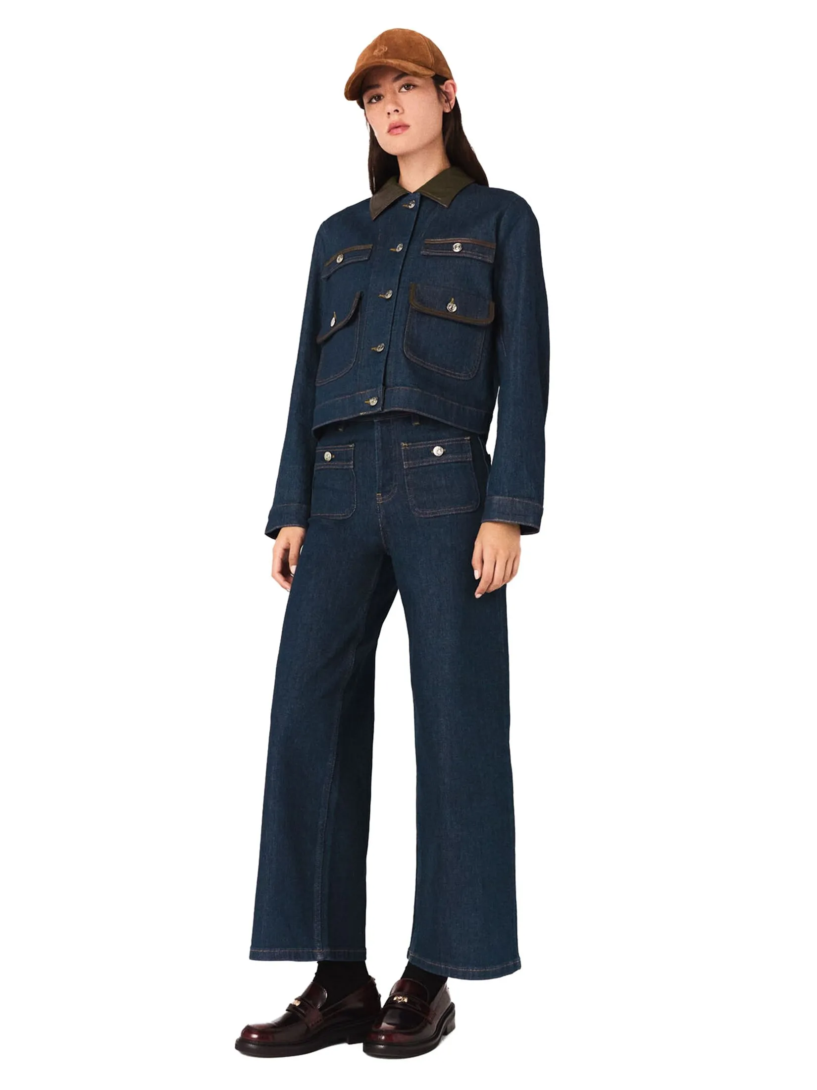 MAJE Women Jeans Straight-Leg Size - 38 EU