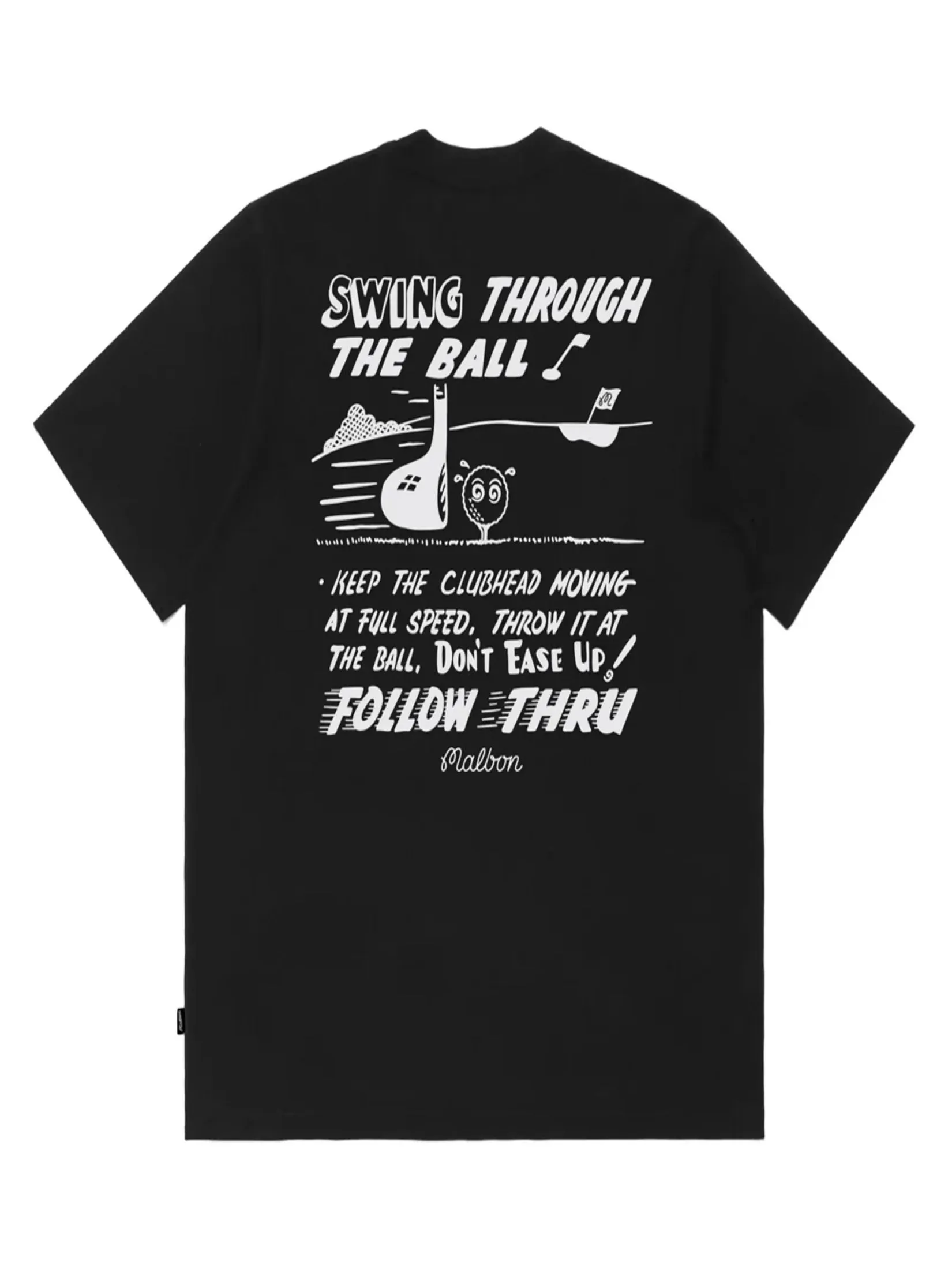 MALBON GOLF FOLLOW THRU SS POCKET T SHIRT IN BLACK