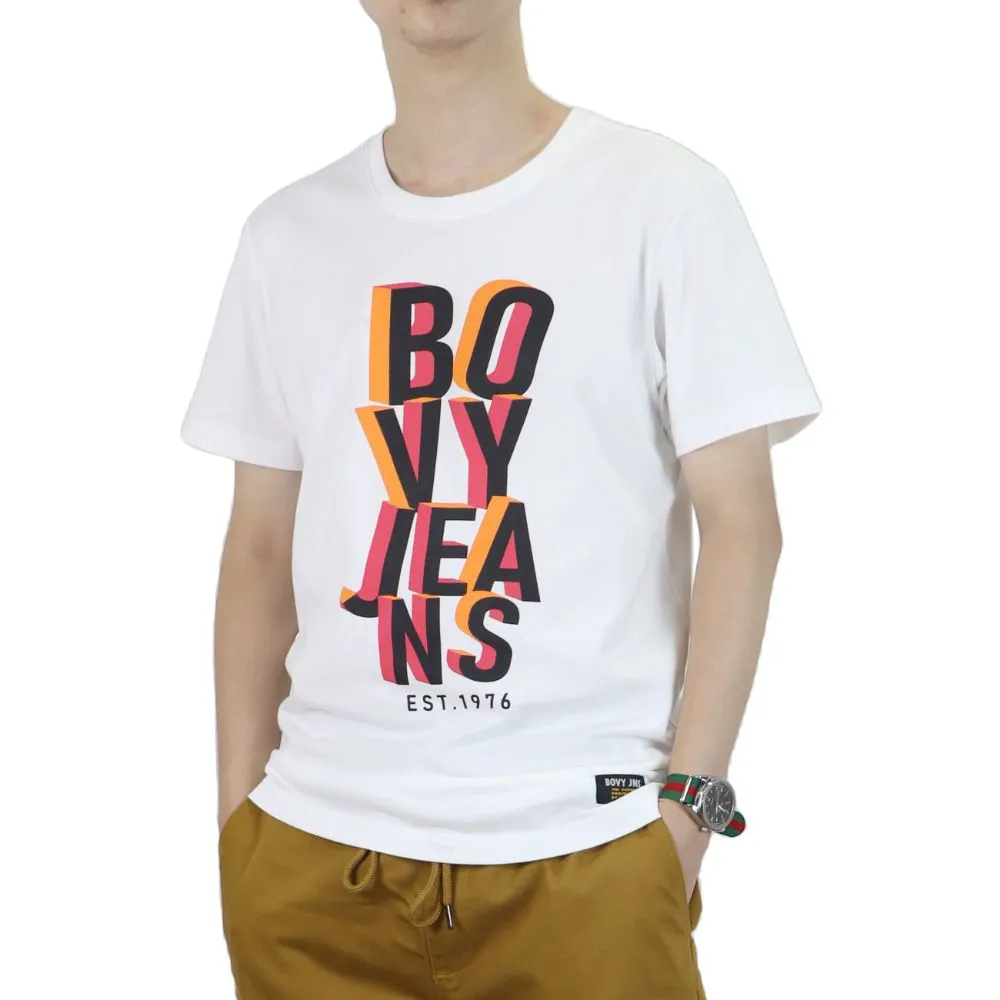 BOVY BC8124  White Ghaphic T-shirts Size - 2XL