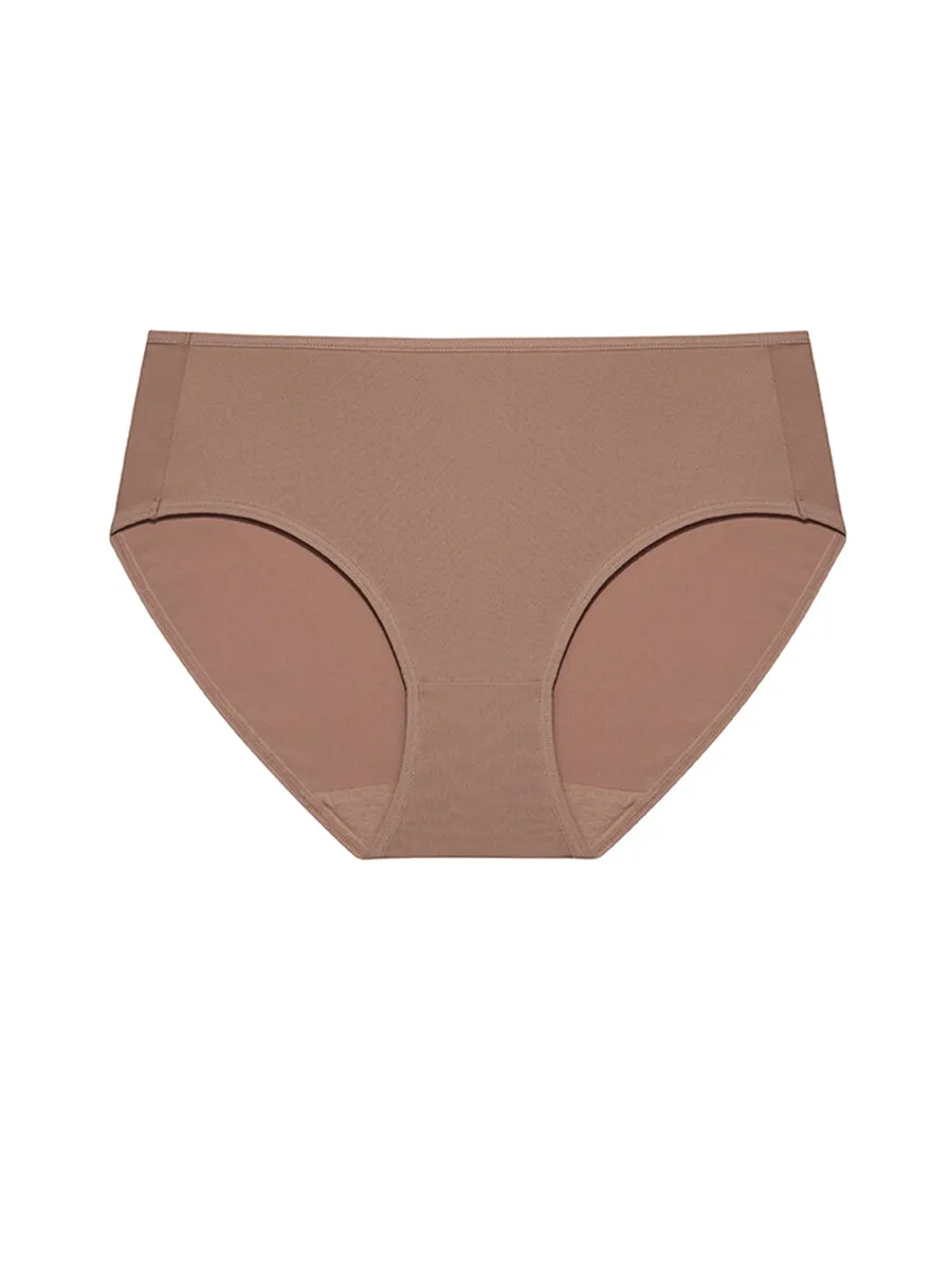 SABINA Fresh Up Woman Mid Waisted Panty - Tan Size - XXL