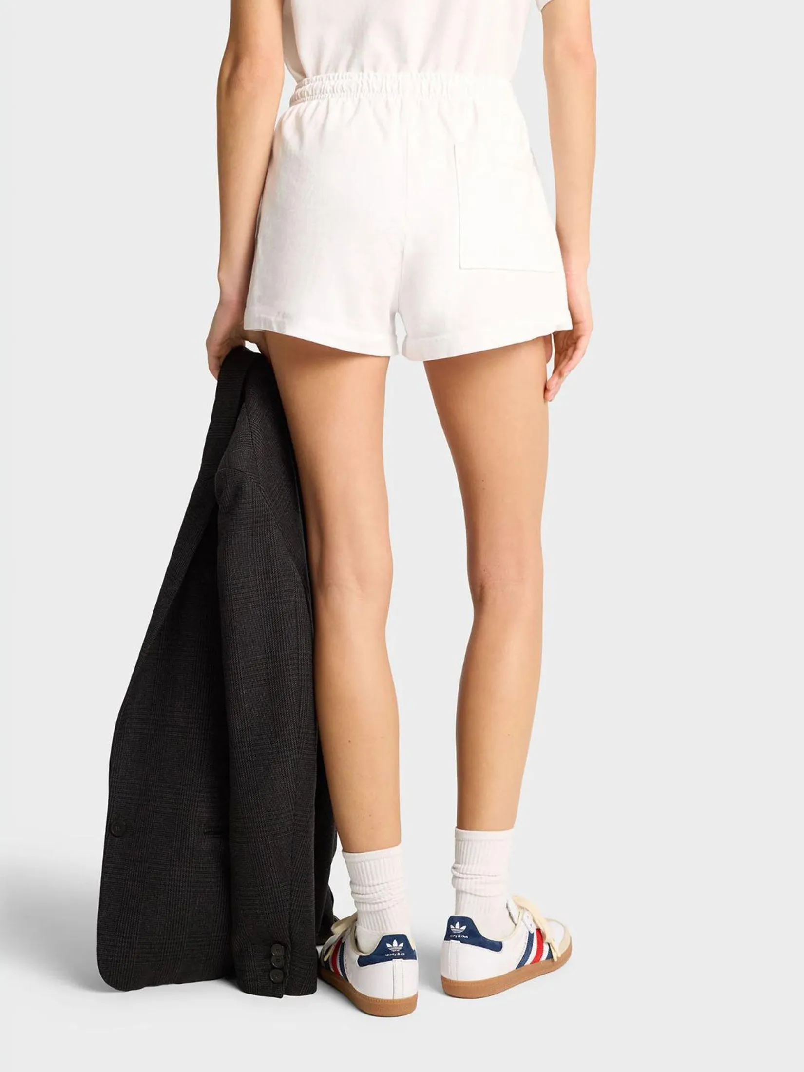 SPORTY & RICH Women Short Disco NY Health Club - White/Navy