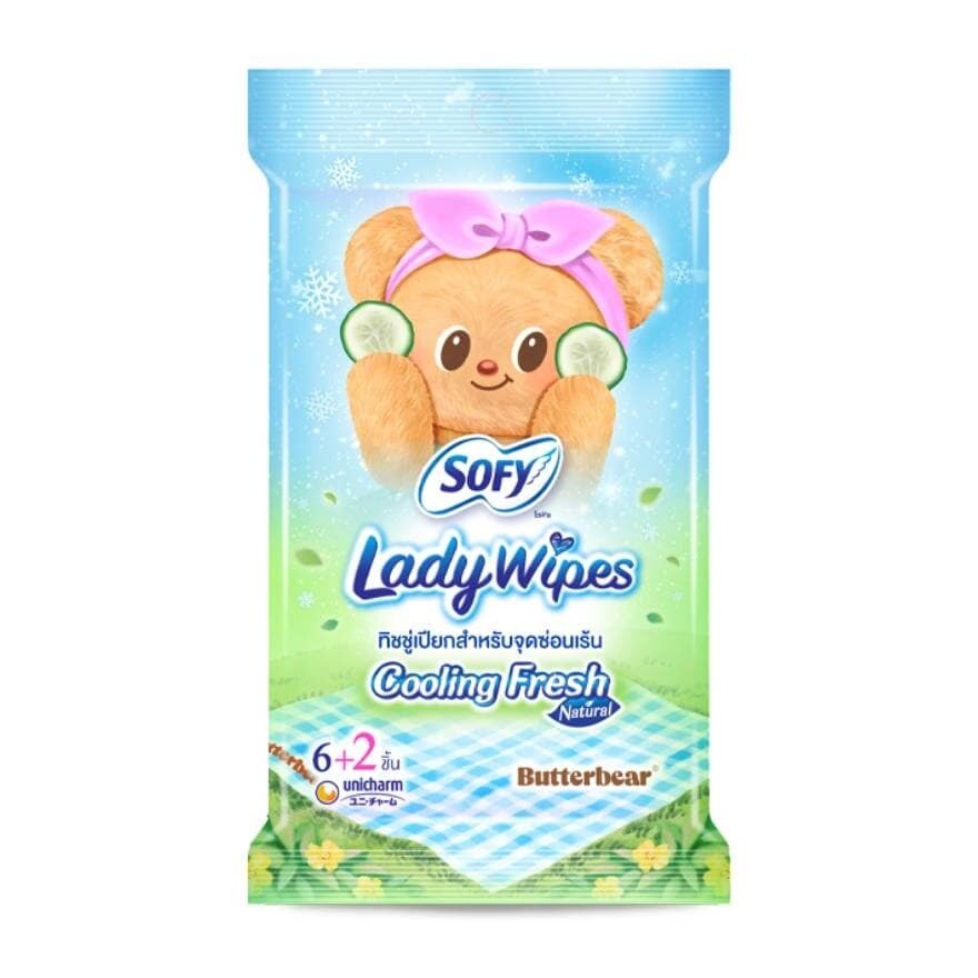 Sofy Lady Wipes Cooling Fresh Natural 6+2'S