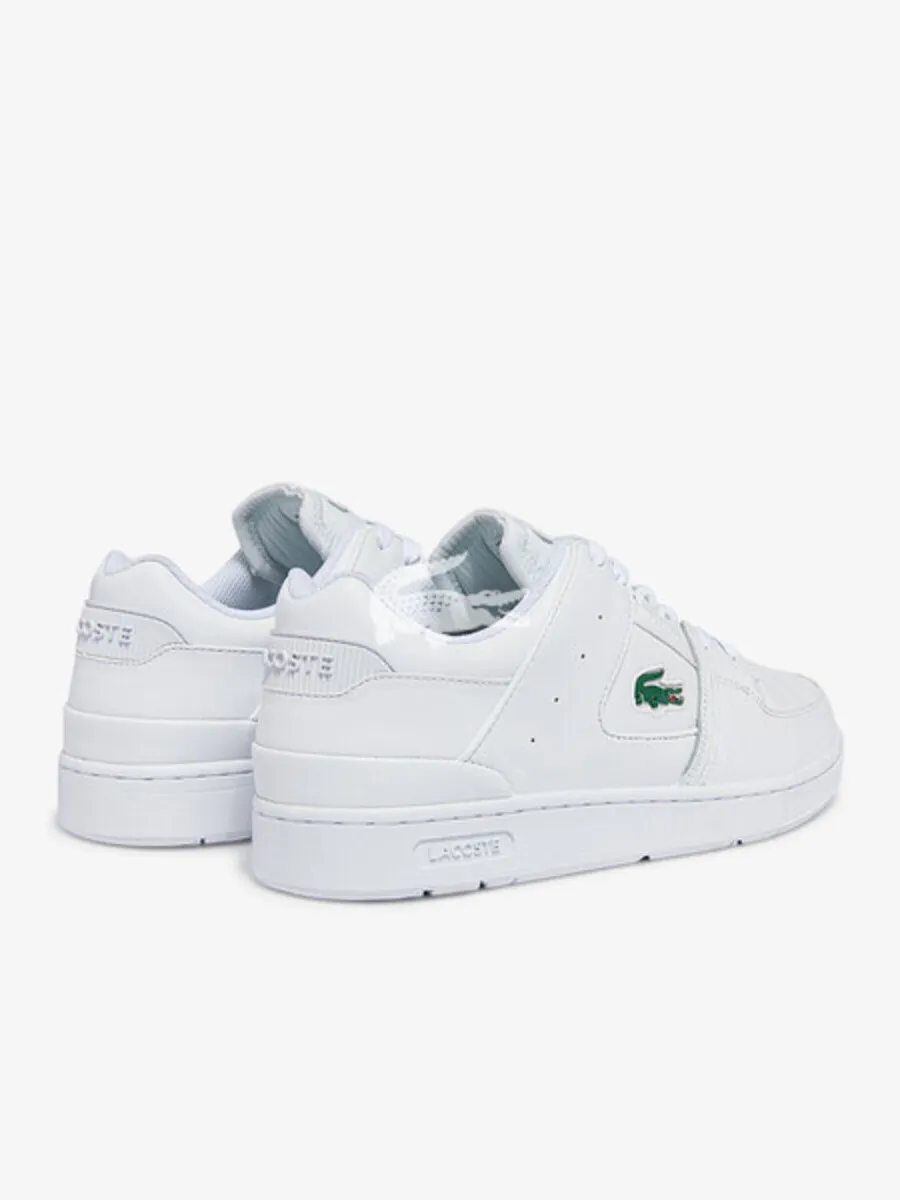LACOSTE White Men’s Court Cage Leather Trainers
