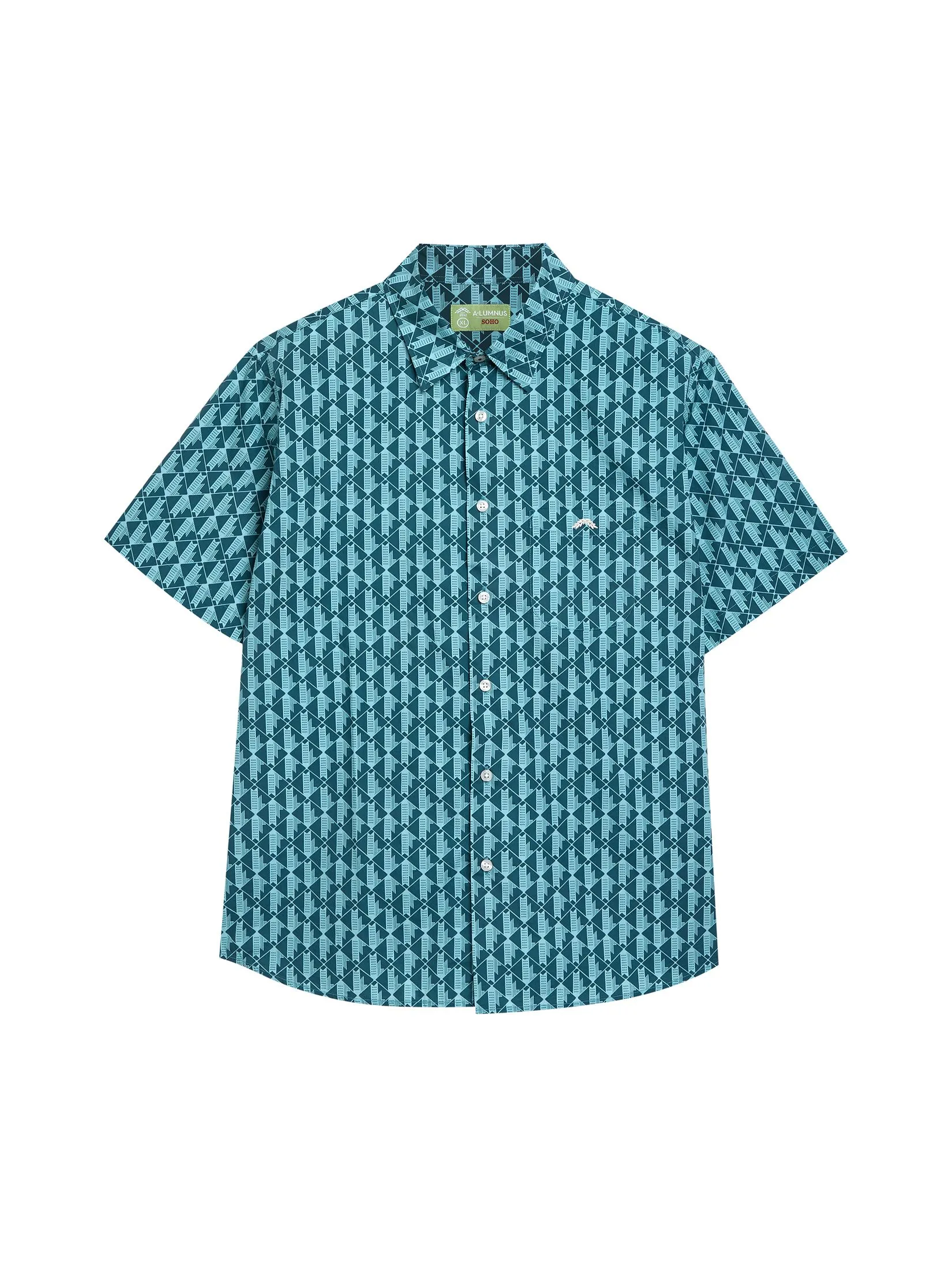ALUMNUS Men Shirt Short Sleeves 2506SSSL20 Green