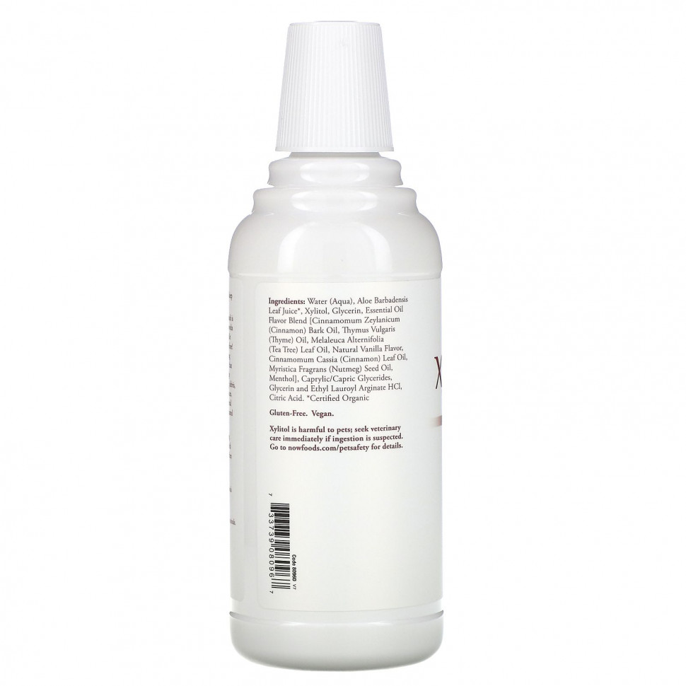 NOW Foods, Ополаскиватель для полости рта XyliWhite, свежесть корицы, 16 жидких унций (473 мл)