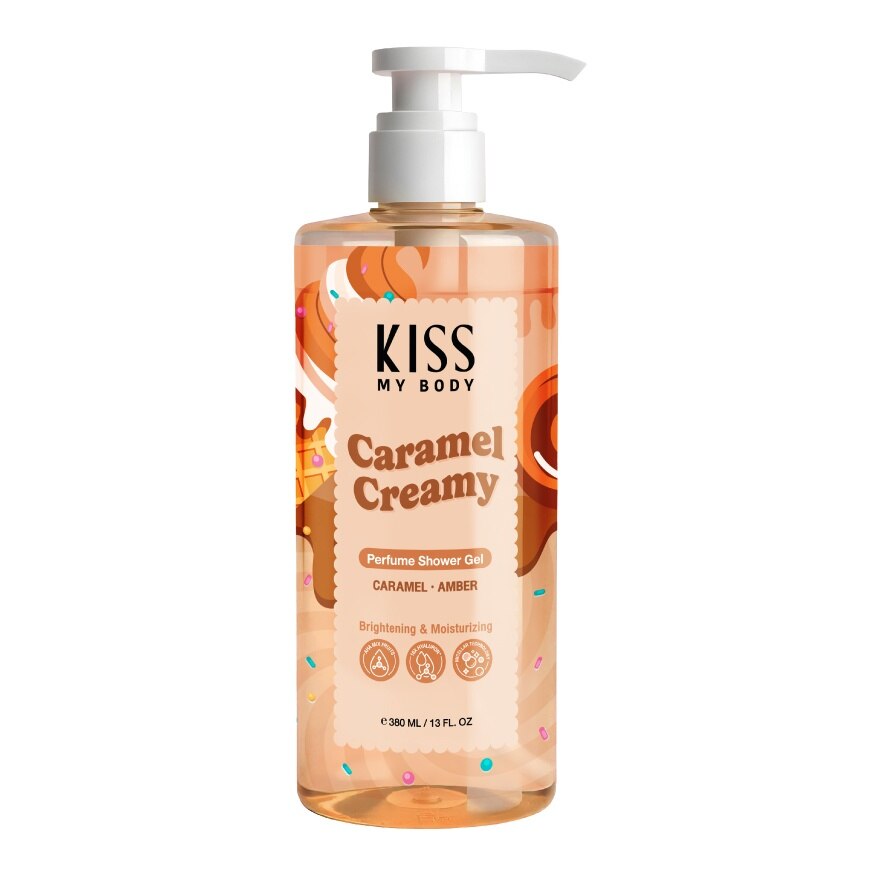 Kiss My Body Perfume Shower Gel Caramel Creamy 380 Ml. - Orange
