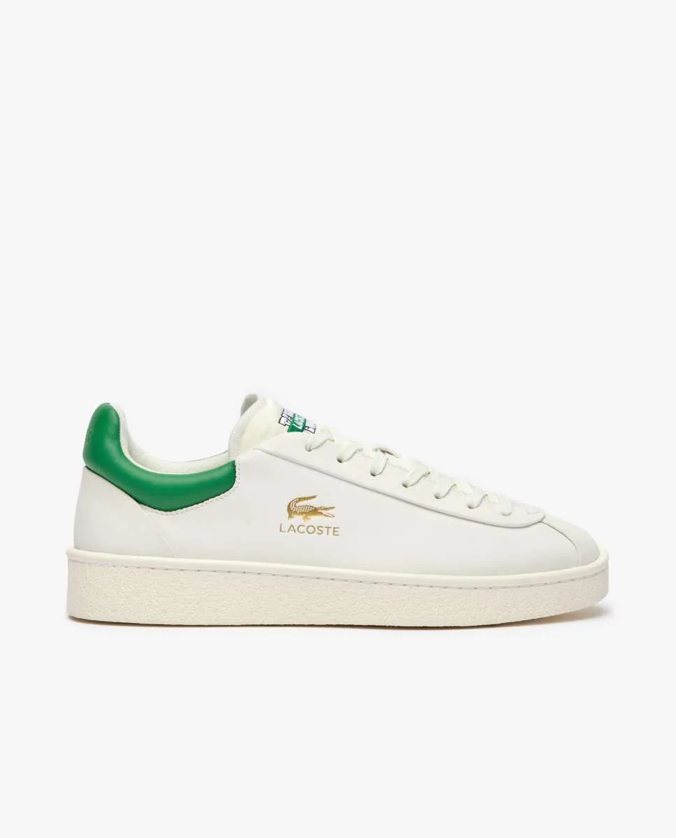 LACOSTE Men’s Baseshot Premium Leather Trainers White