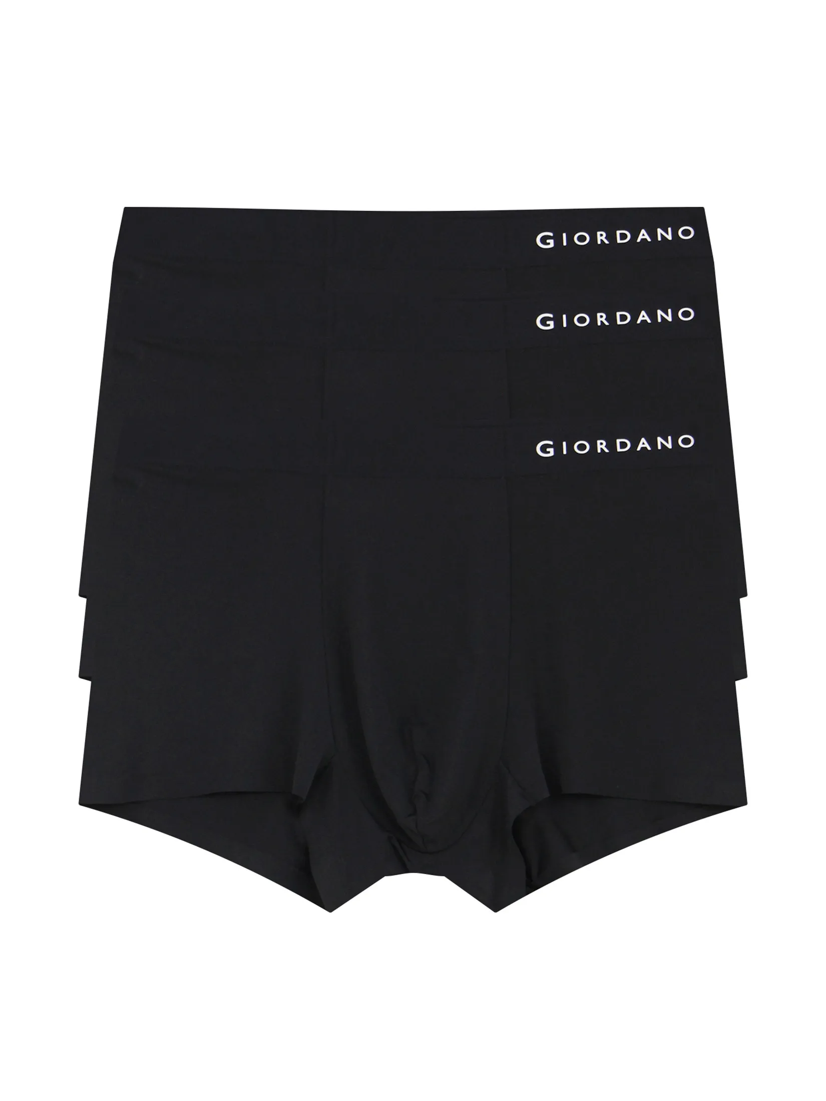 GIORDANO Men s Ice Silk Cool Trunks (3 pieces/pack) Black Size - M