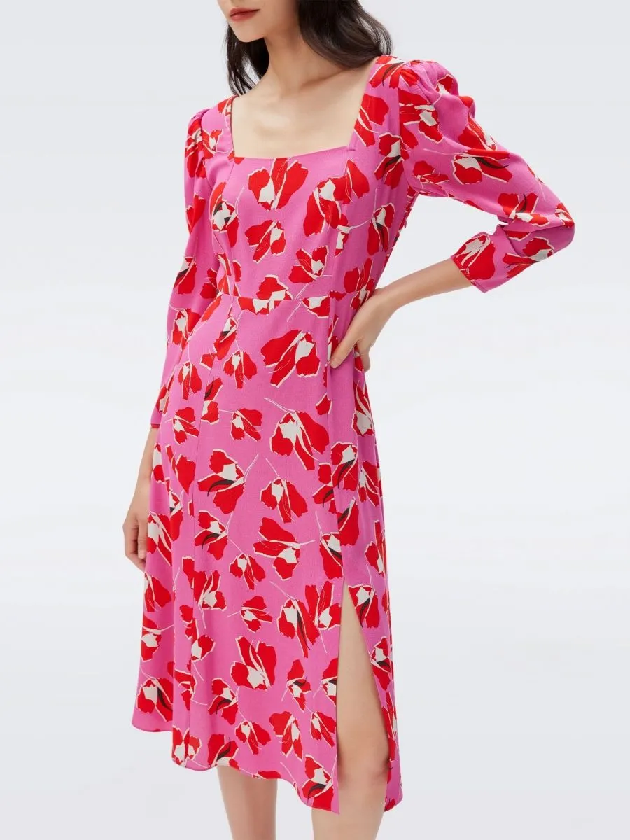 DIANE VON FURSTENBERG DVF JOANNA DRESS	PAPER TULIP LG PINK ME
