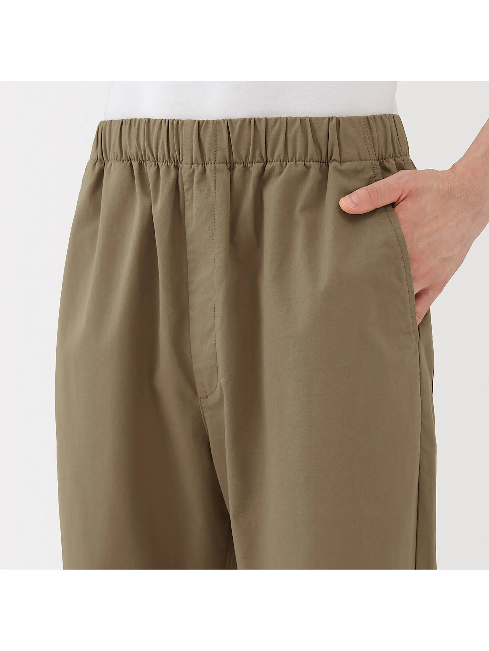 MUJI Men Pants Washed Cotton Easy