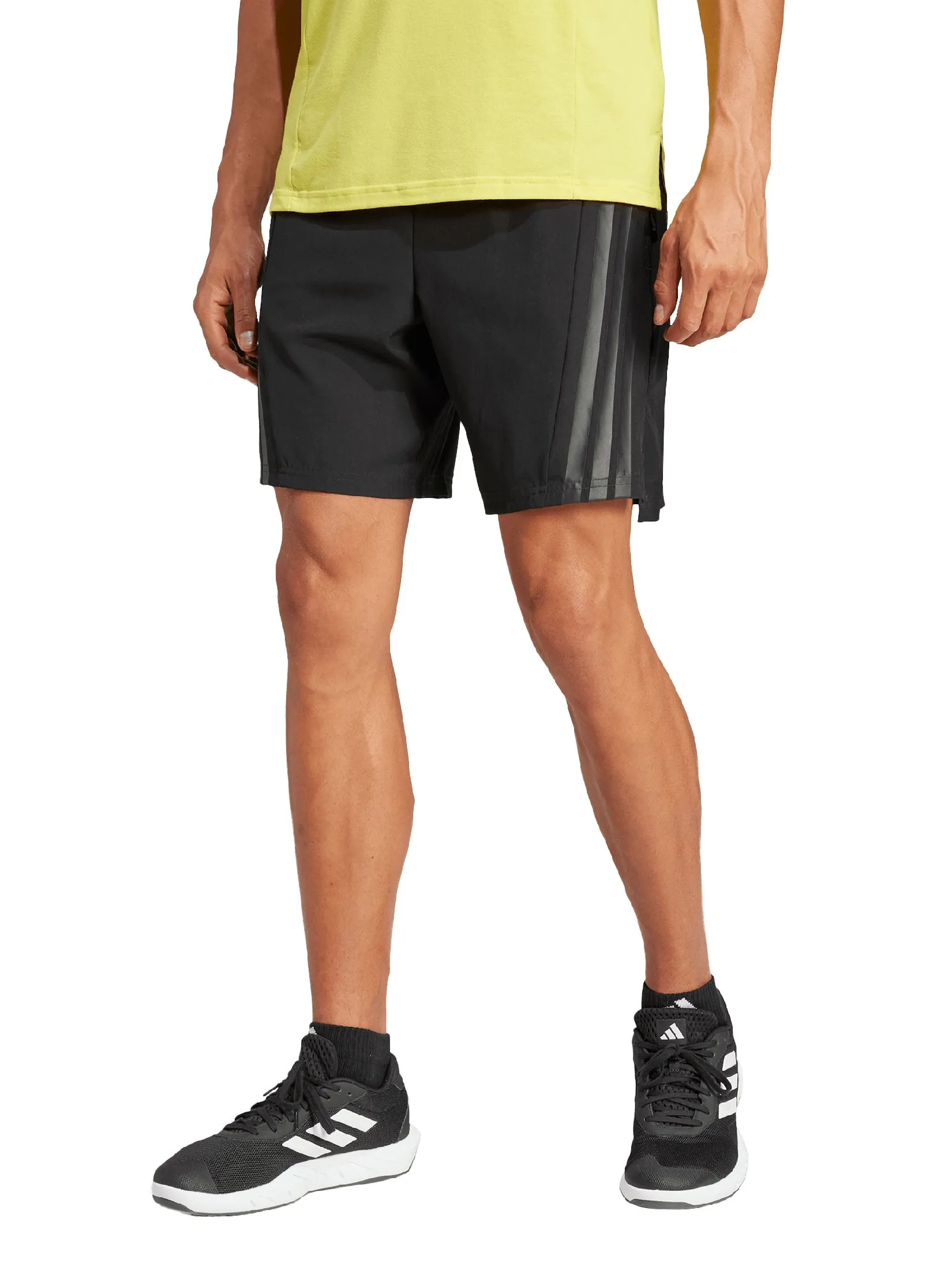 ADIDAS Men Shorts Designed-for-Training 3-Stripes JE5682 Black