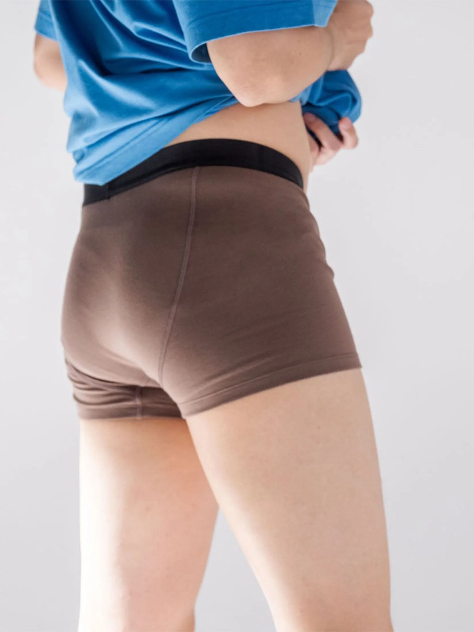 ERA-WON Men's Underwear trunk  Zinc Plus Anti-bac Black  and Brown 2 Pcs