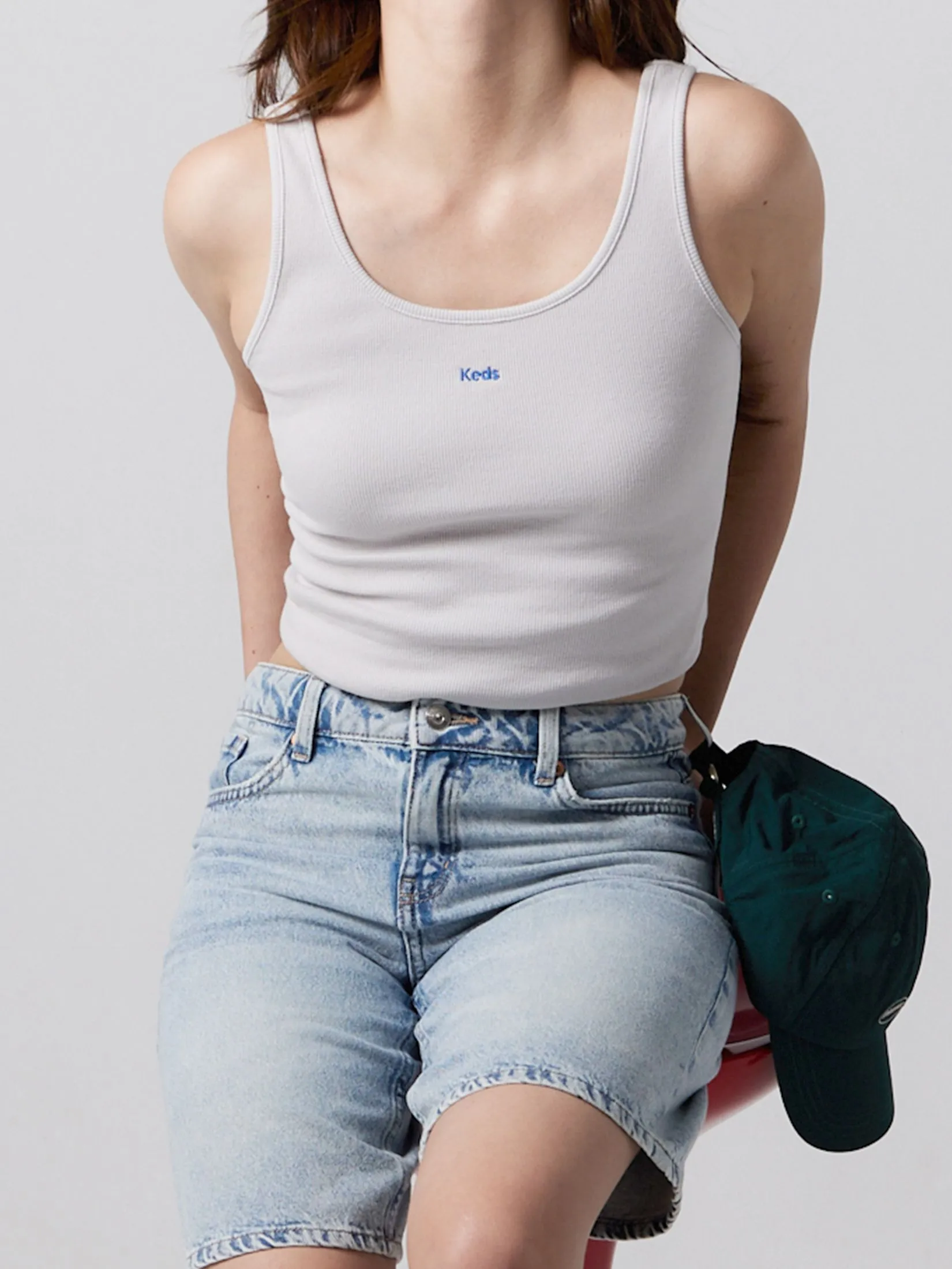 KEDS Women Keds Ribbed Tank Top White