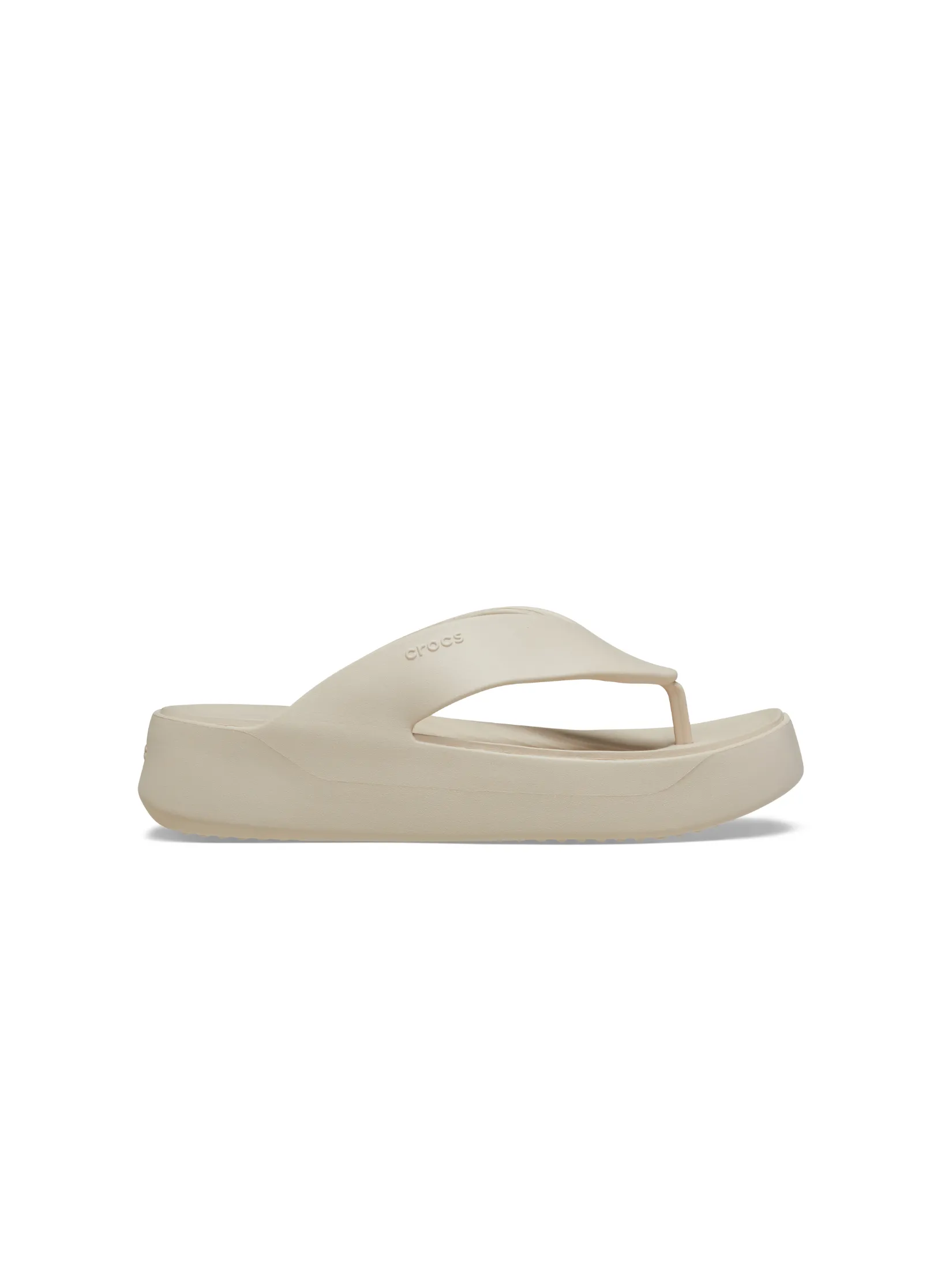 CROCS WOMEN'S GETAWAY PLATFORM FLIP - STUCCO Size - W5 US