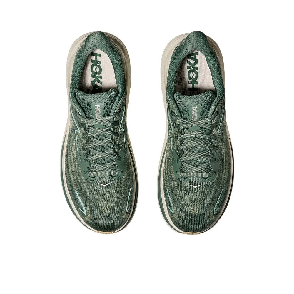 HOKA Clifton 10 Wide Men Running Shoes Green - HO229SH158ELTH