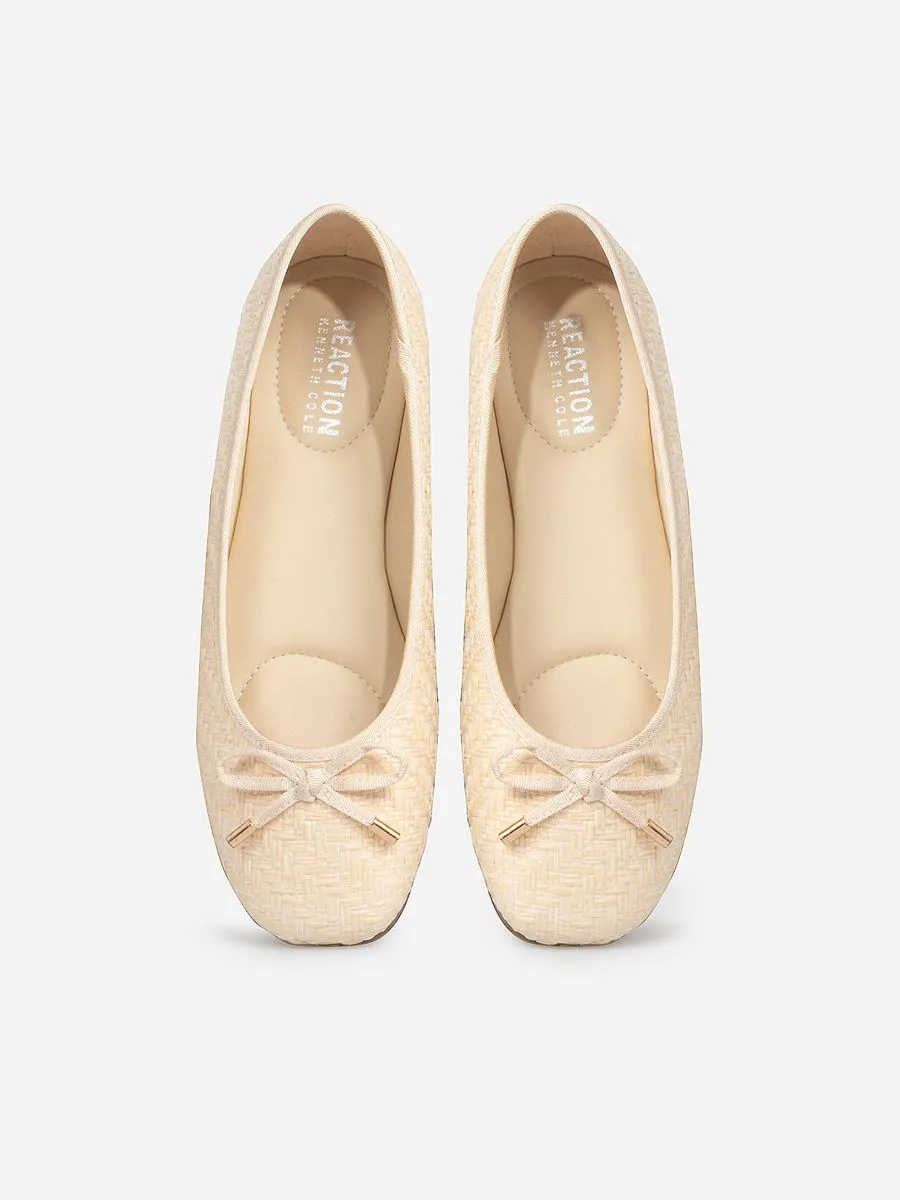 KENNETH COLE WOMEN'S FLAT SHOES ELSTREE / NATURAL RAFFIA