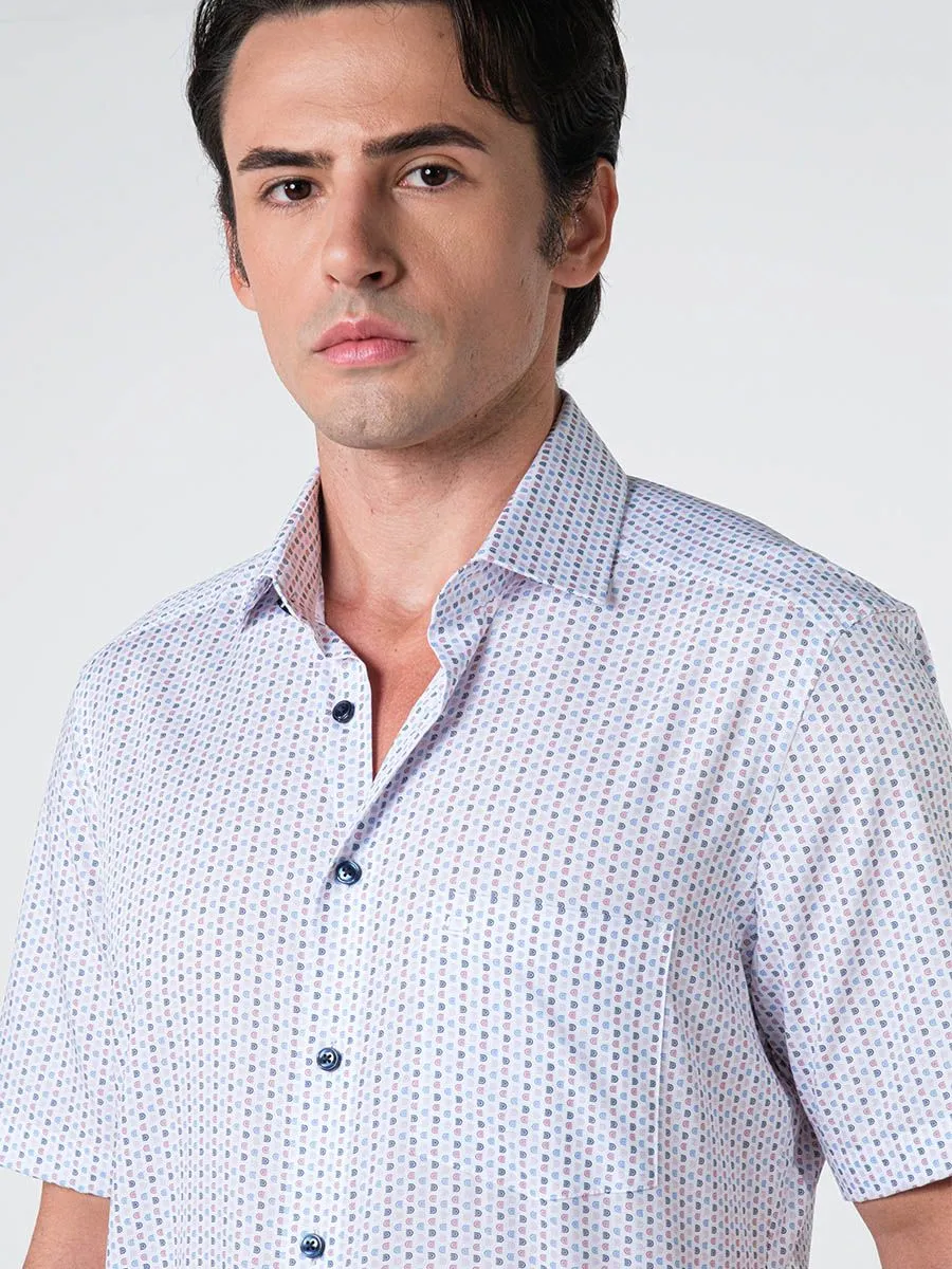 OLYMP MEN SHIRT SHORT SLEEVES CASUAL SHIRT MODERN FIT NON IRON