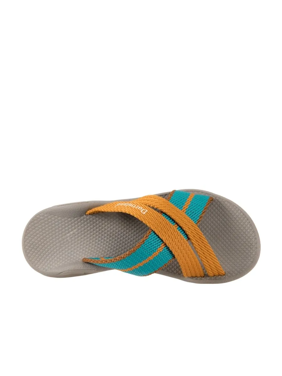 DORTMUEND Tan-Forest Green - The Orthotics Sandals CC211-0876