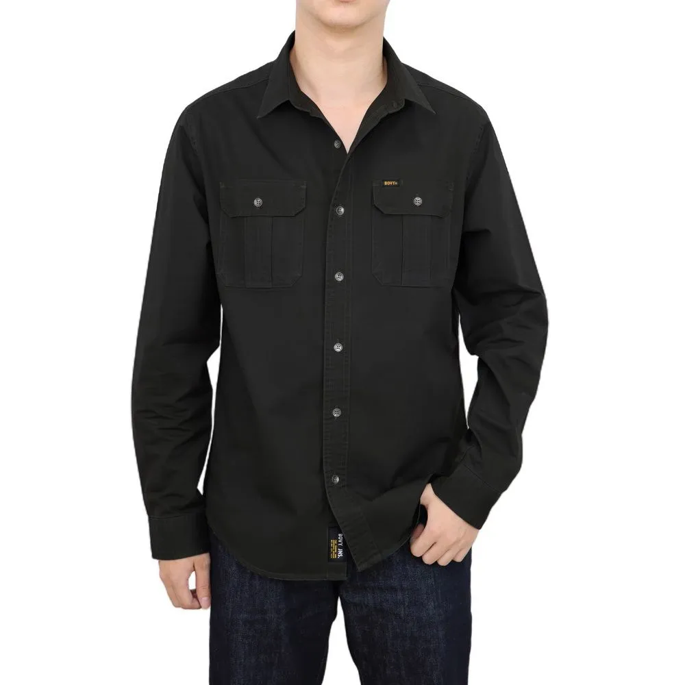 BOVY BBS3871 -SHIRT BASIC SLIM  LIGHT BLACK