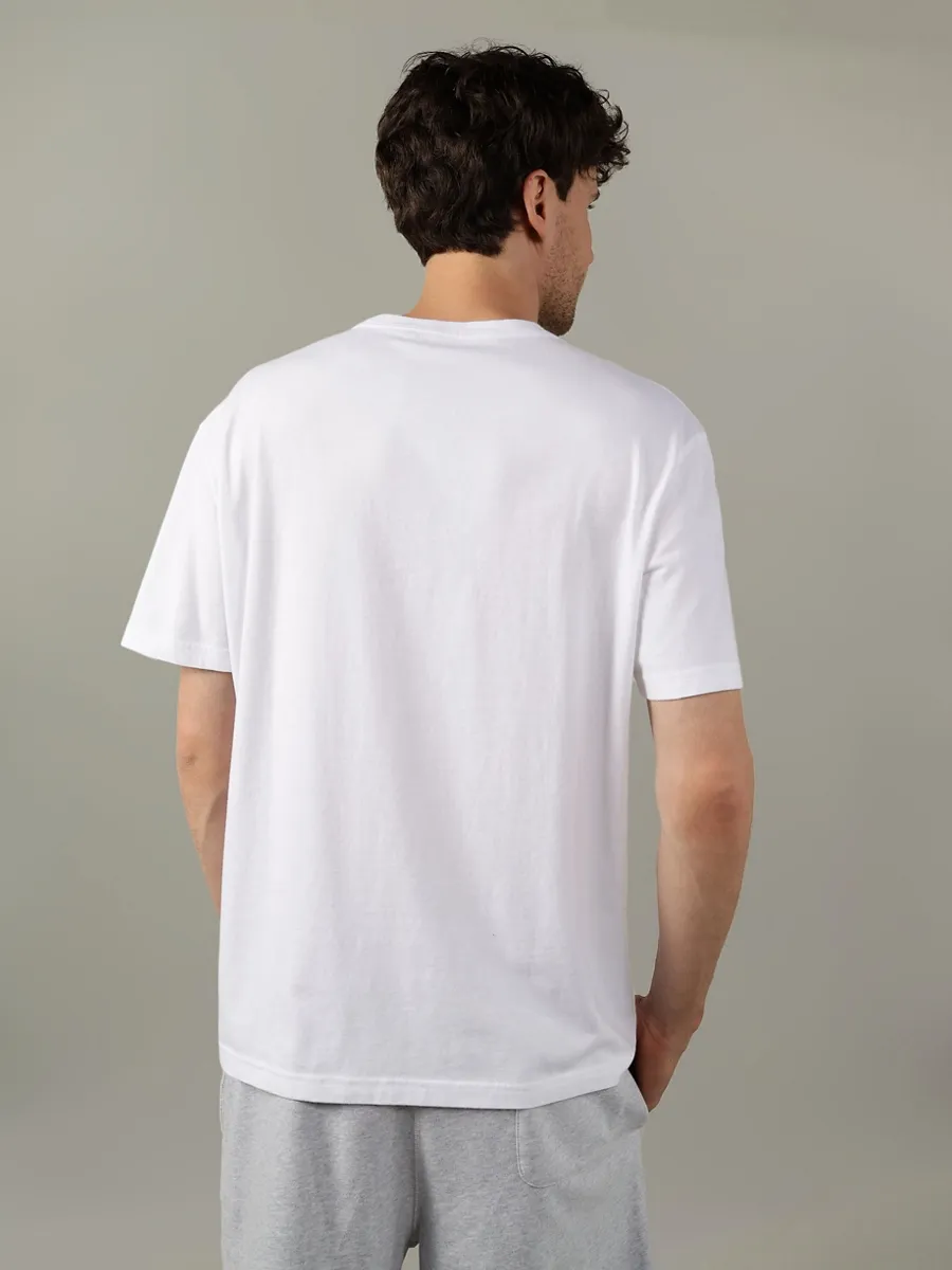 AMERICAN EAGLE MEN G SS PHOTOREAL SET IN TEE- PC DYE + SERIOUSLY SOFT WASH 101 AIR WHITE