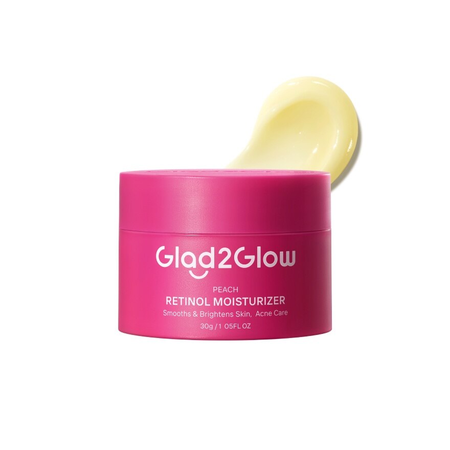 Glad2Glow Moisturizer Peach Retinol 30 G.