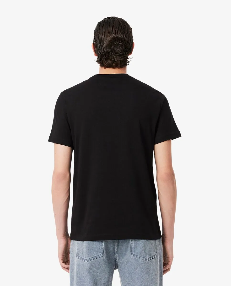 LACOSTE Regular Fit Lacoste Trim T-Shirt Black