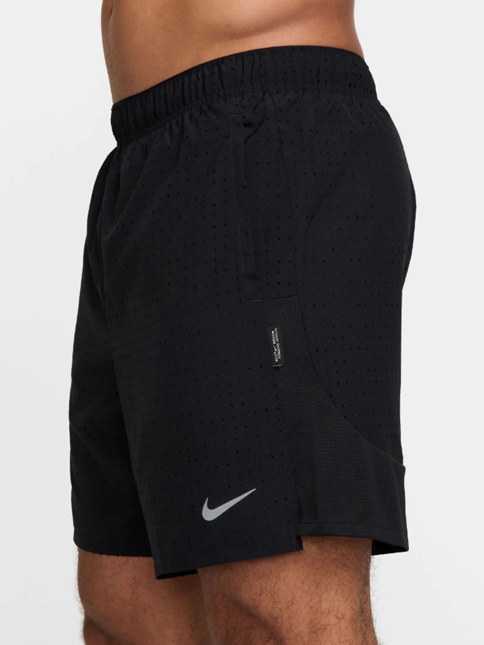 NIKE Men Shorts Challenger Breathe Dri-Fit 7" 2-In-1 Black/Black/Black/Reflective Silv