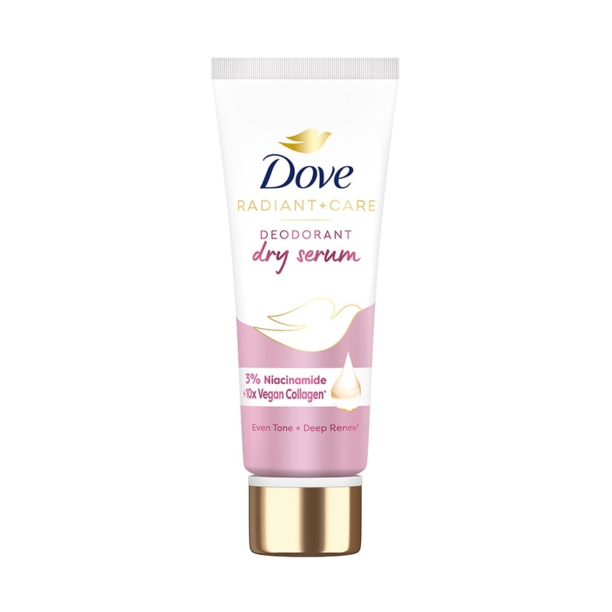 Dove Radiant + Care Deodorant Dry Serum 3 Niacinamide +10X Vegan Collagen 40 Ml. - Pink