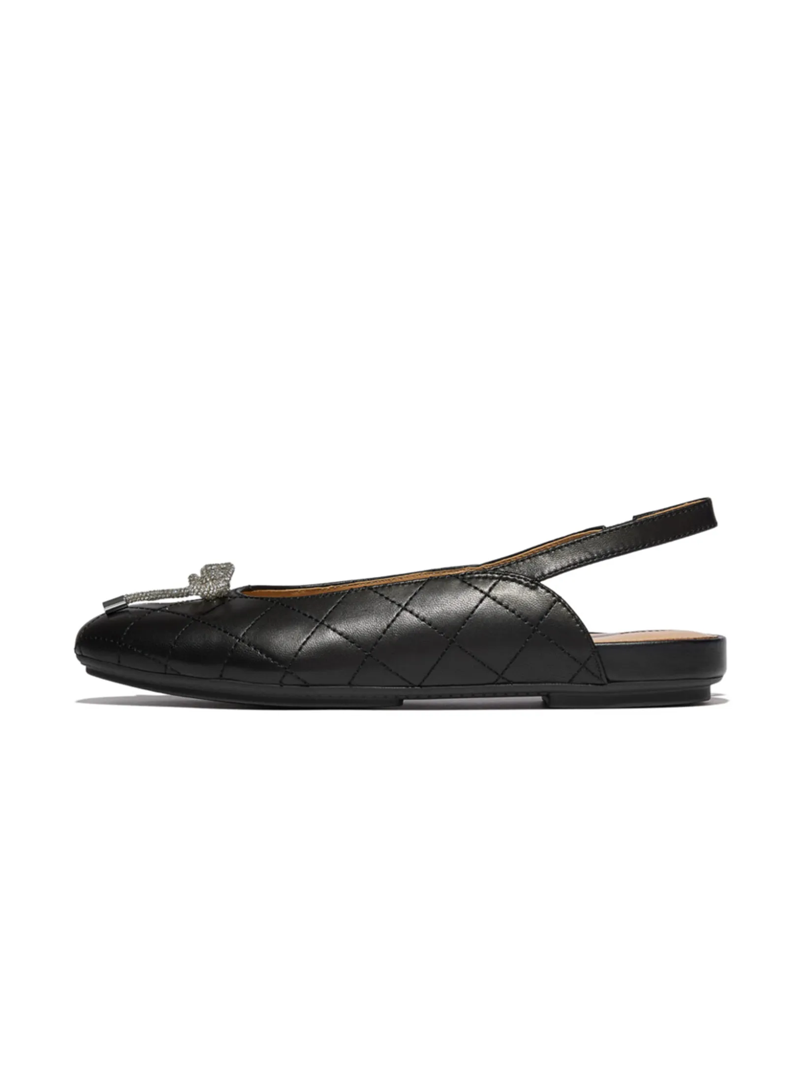 FitFlop™ WOMEN S DELICATO CRYSTAL-BOW QUILTED S BLACK