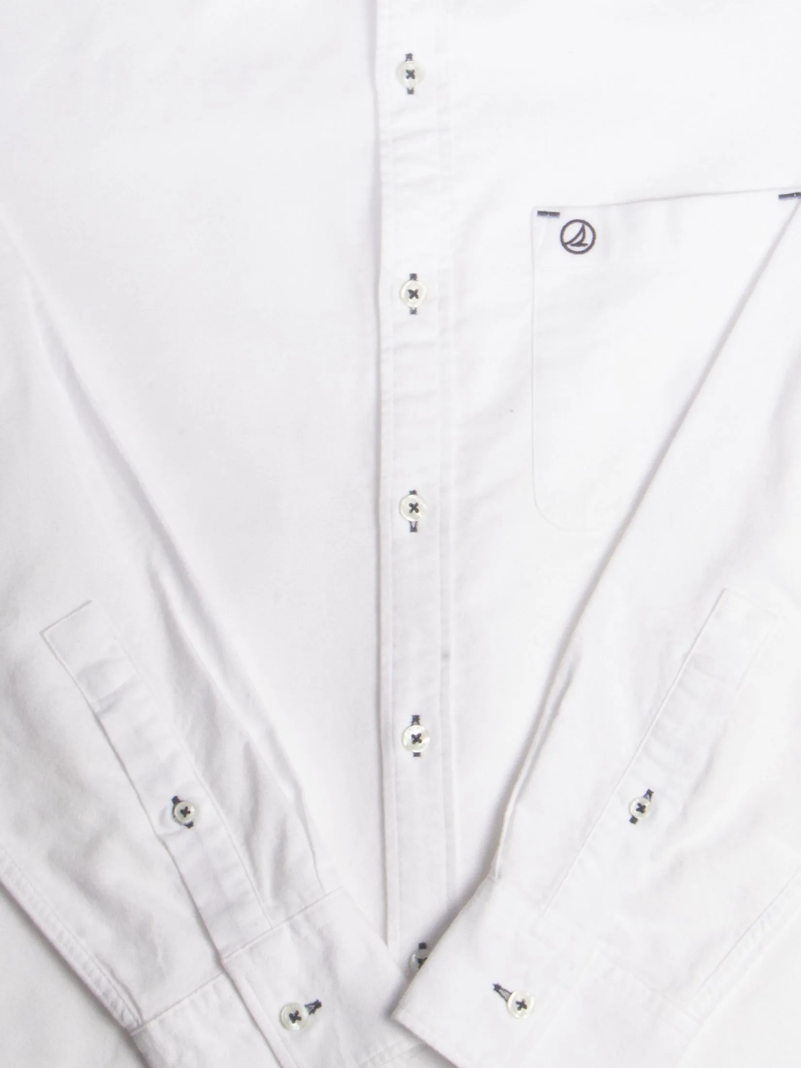 SPERRY MEN WHITE ESSENTIAL OXFORD SHIRT LS
