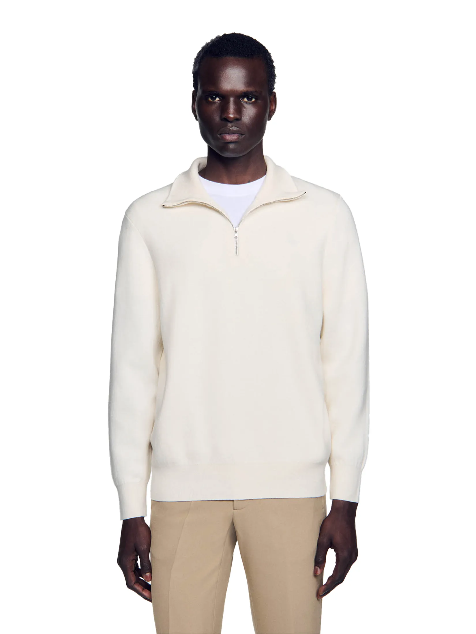 SANDRO Half-Zip Sweater
