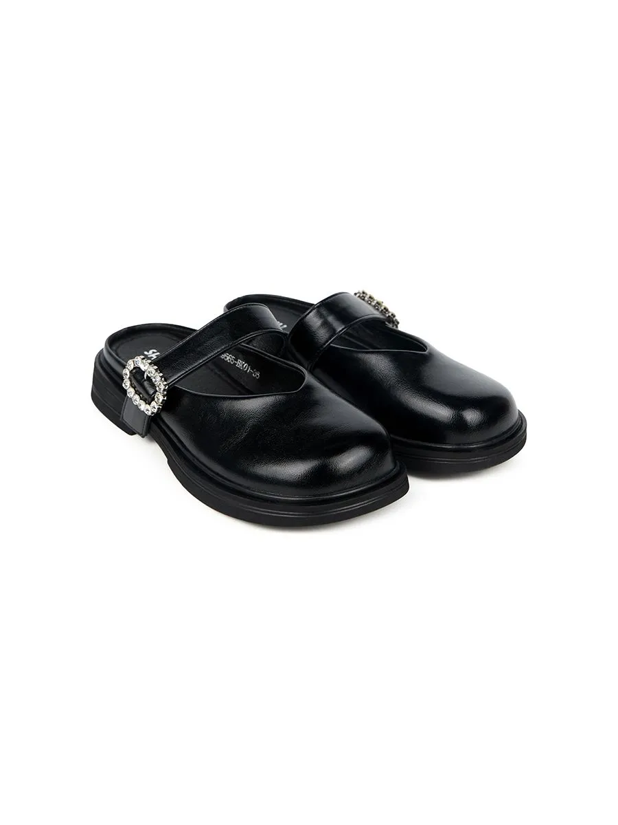 SHU WOMEN  MARY JANE DIAMOND BELTS - BLACK