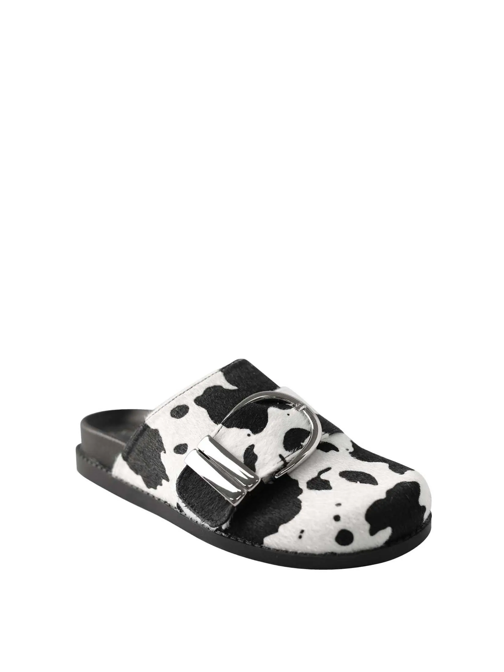 VILLAINS SF MARBLE Women's Flat Sandals BLACK