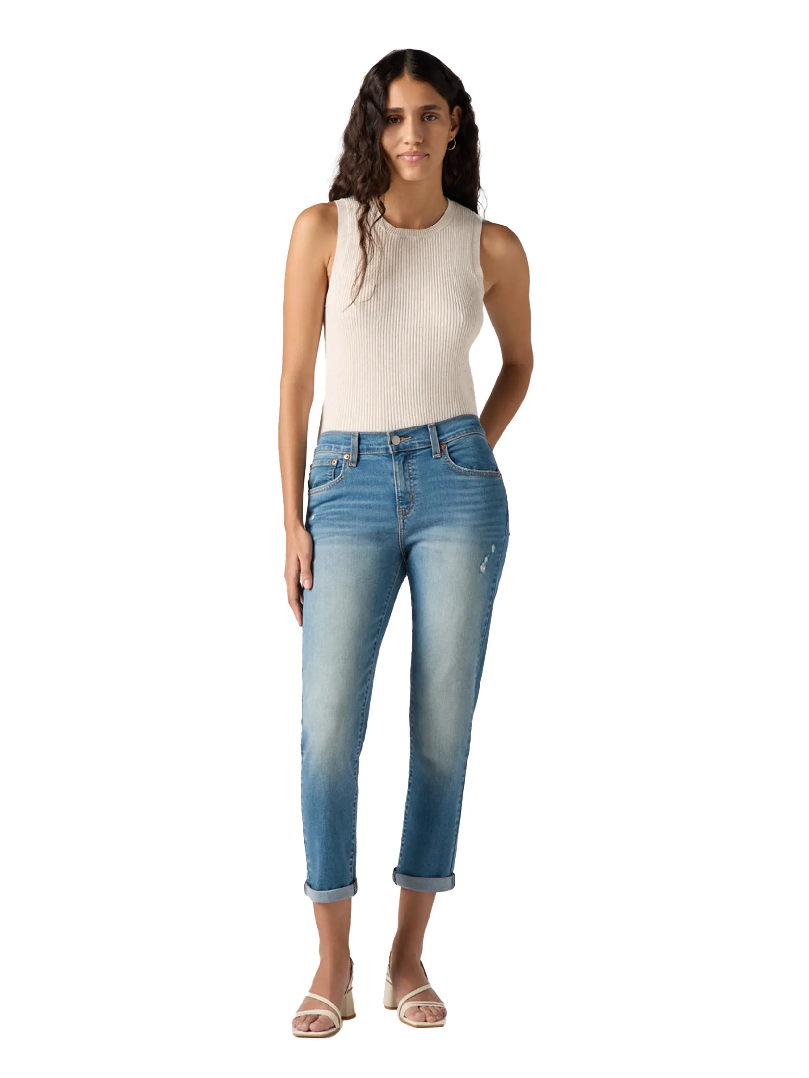 LEVI'S Women's Mid-Rise Boyfriend Jeans Blue Size - 24 In
