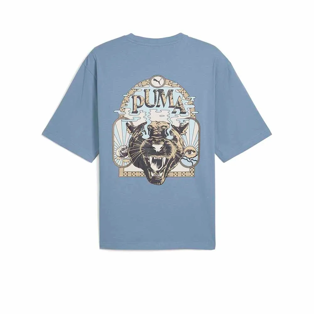 PUMA House of Graphics Men T-Shirt Blue - PU097AP042EOTH