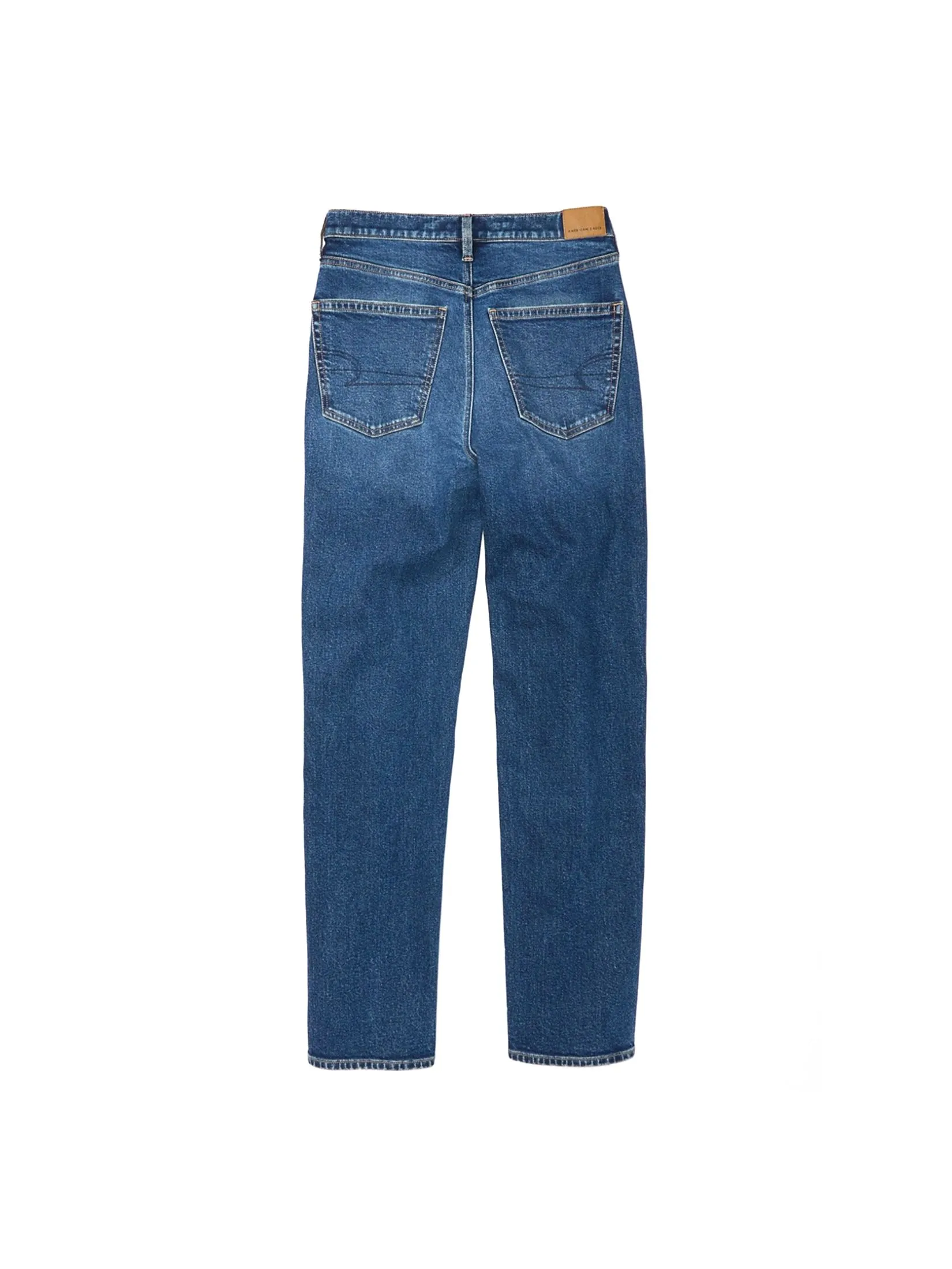 AMERICAN EAGLE WOMEN SUPER HIGH-RISE BAGGY STRAIGHT JEANS 984 HORIZON BLUE