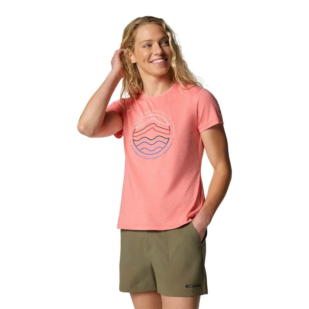 COLUMBIA Women T-Shirt Sloan Ridge™ Technical Graphic Pink - CO399AP851EHTH