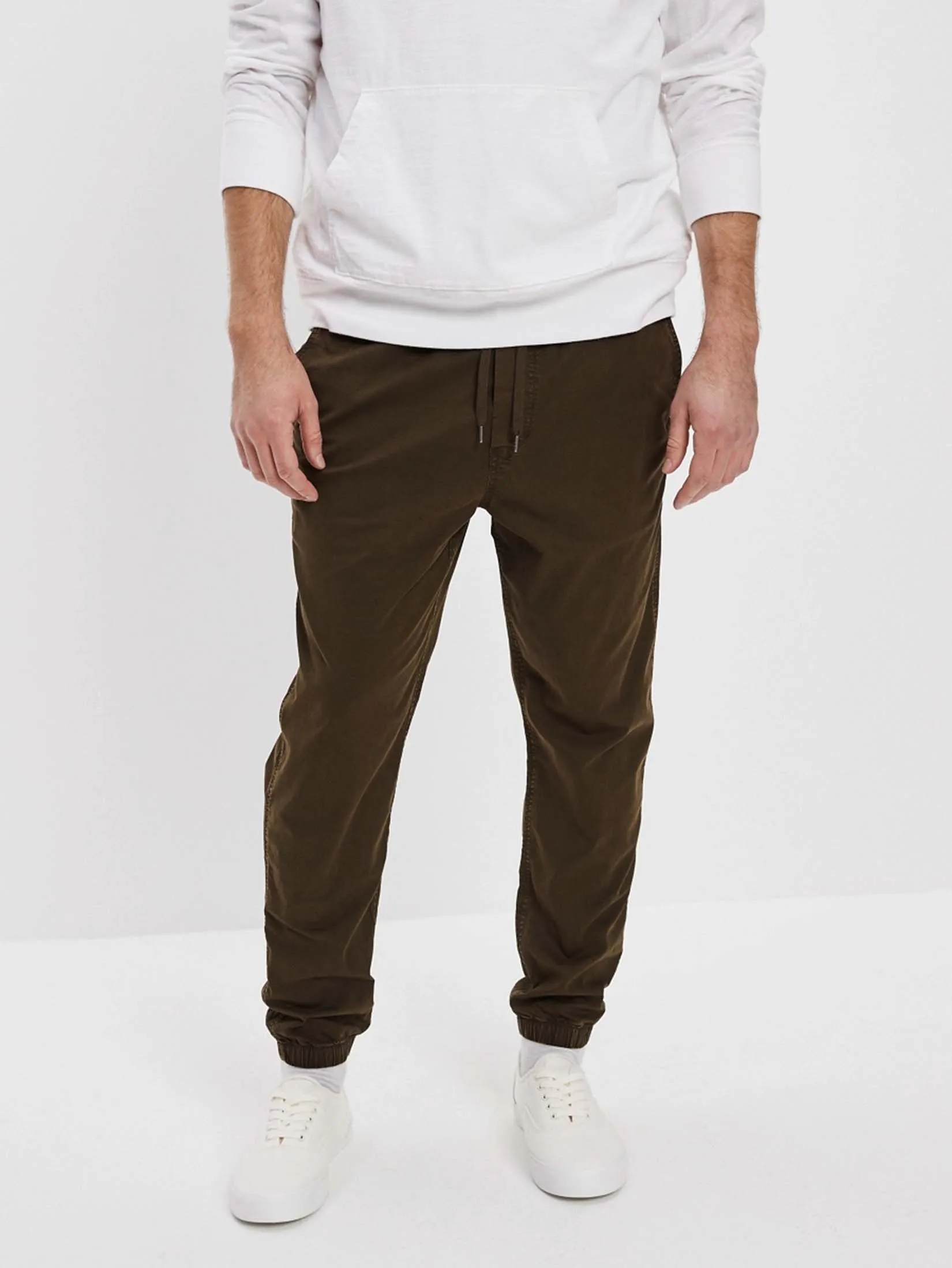 AMERICAN EAGLE MEN 4571 XAVIER TWILL JOGGER 300 GREEN