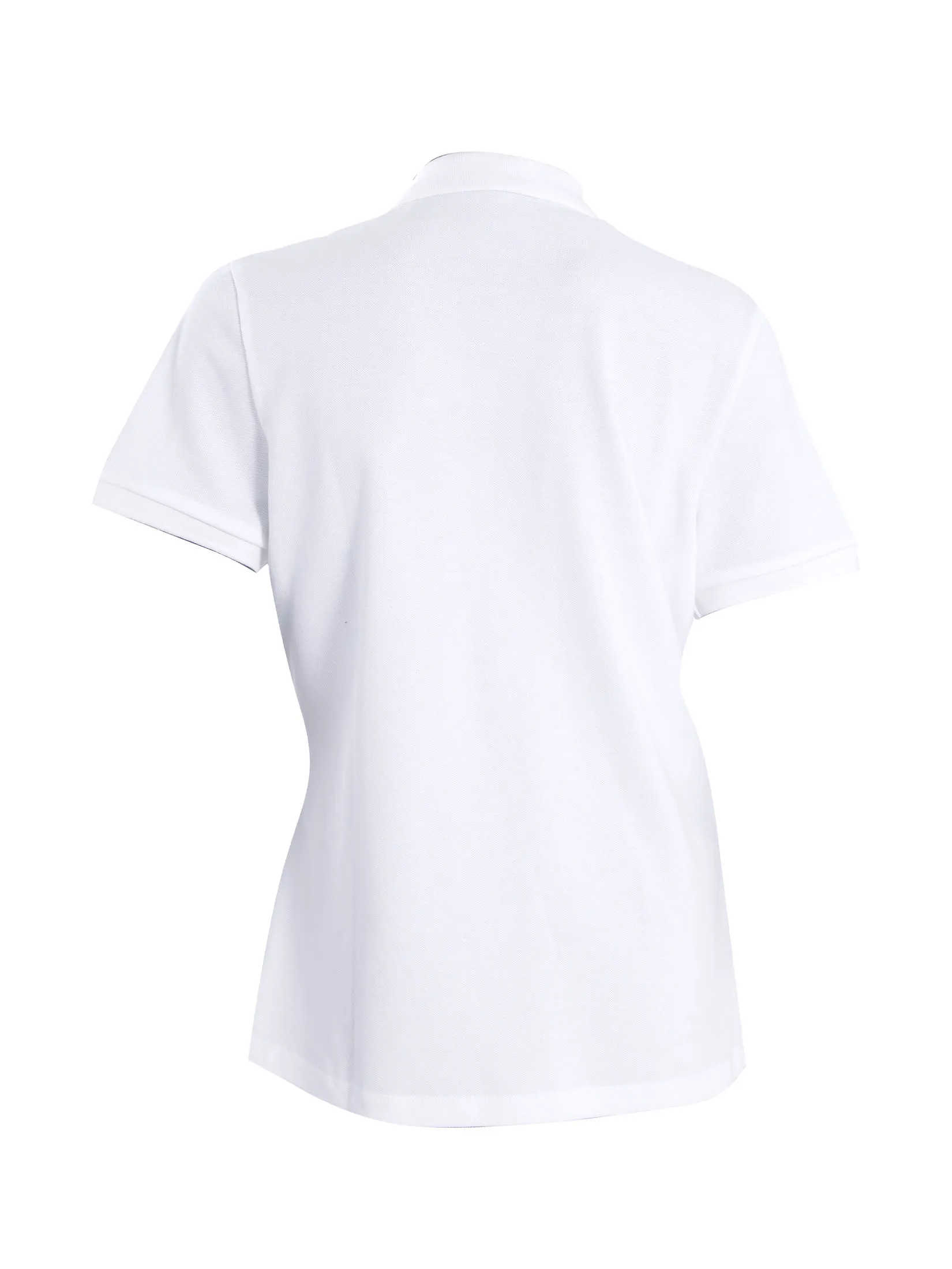 DAKS Women  Short Sleeve Polo Regular Fit White