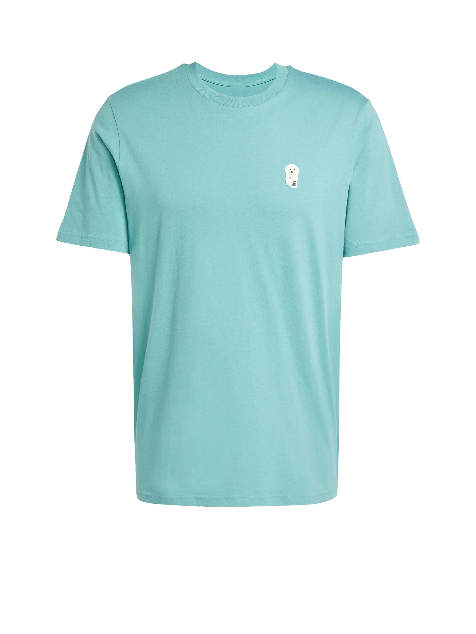ADIDAS Men T-Shirt Graphic Dog Sock Patch