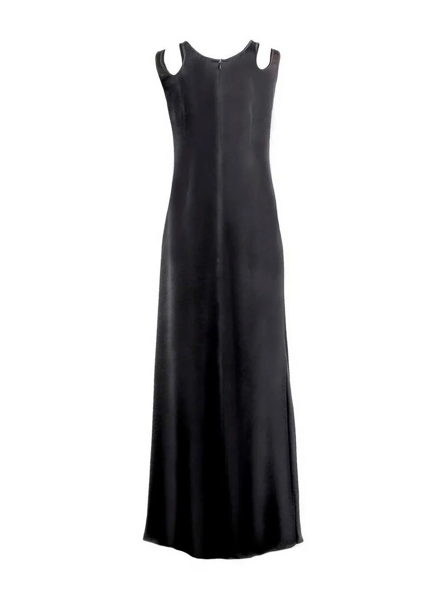 SENADA WOMEN CUTOUT BLACK SLEEVELESS MAXI DRESS