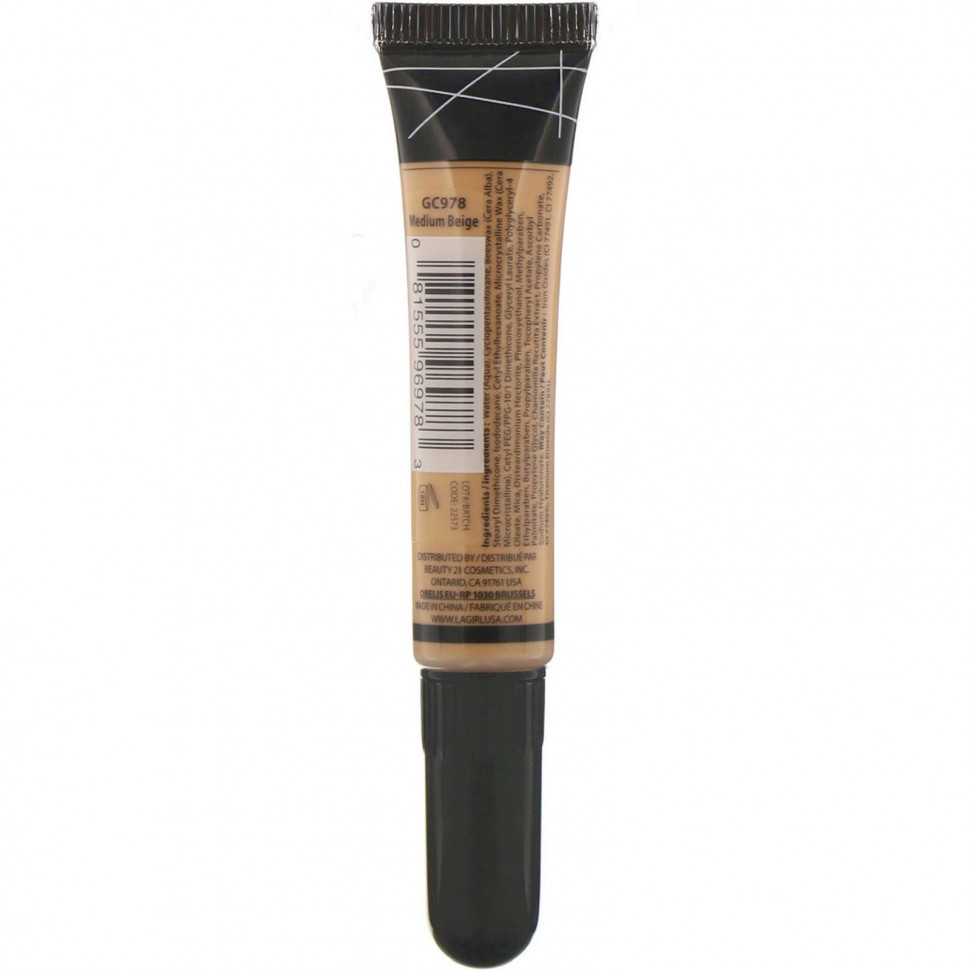 L.A. Girl, Консилер Pro Conceal HD Concealer, средний бежевый, 8 г
