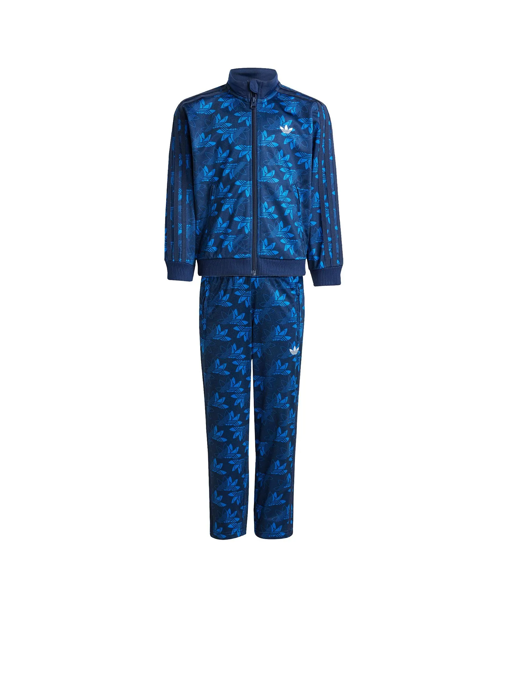 ADIDAS KIDS Unisex Toddler Track Suit Firebird Monogram AOP Blue