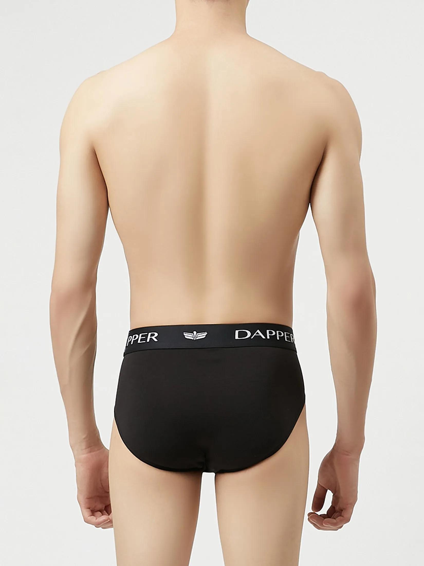DAPPER DAPPER Iconic Pima Cotton Briefs Black (Pack 2 Pcs.)