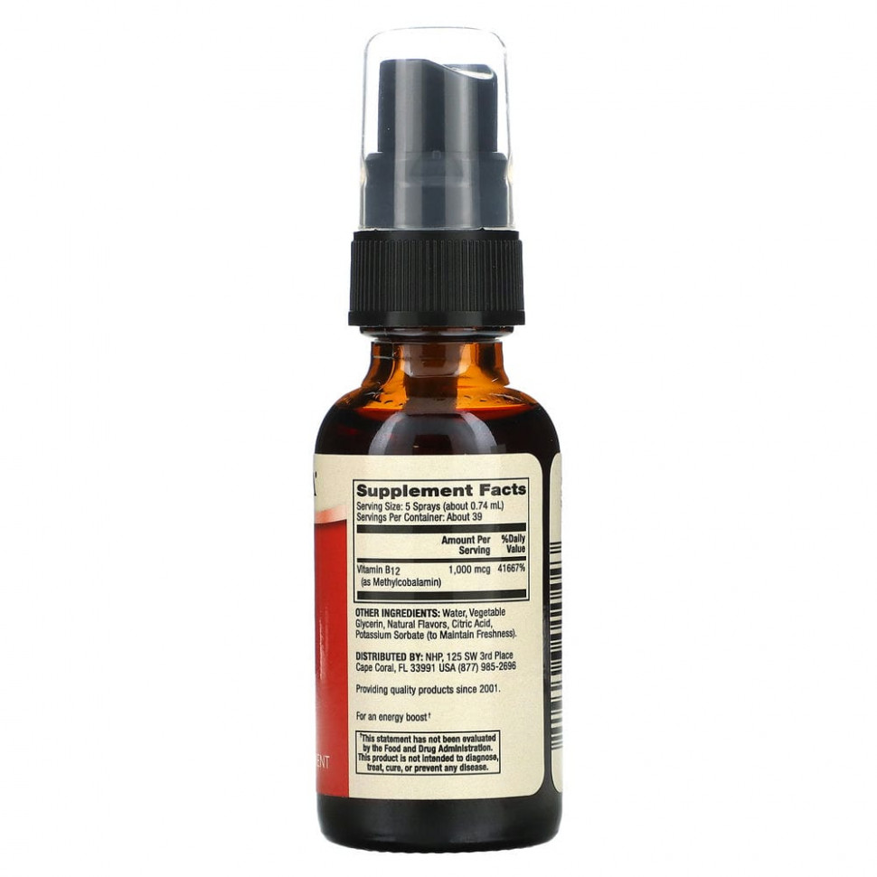 Dr. Mercola, метил витамин B12 для заряда энергии, натуральный вкус ежевики, 25 мл (0,85 жидк. унции)