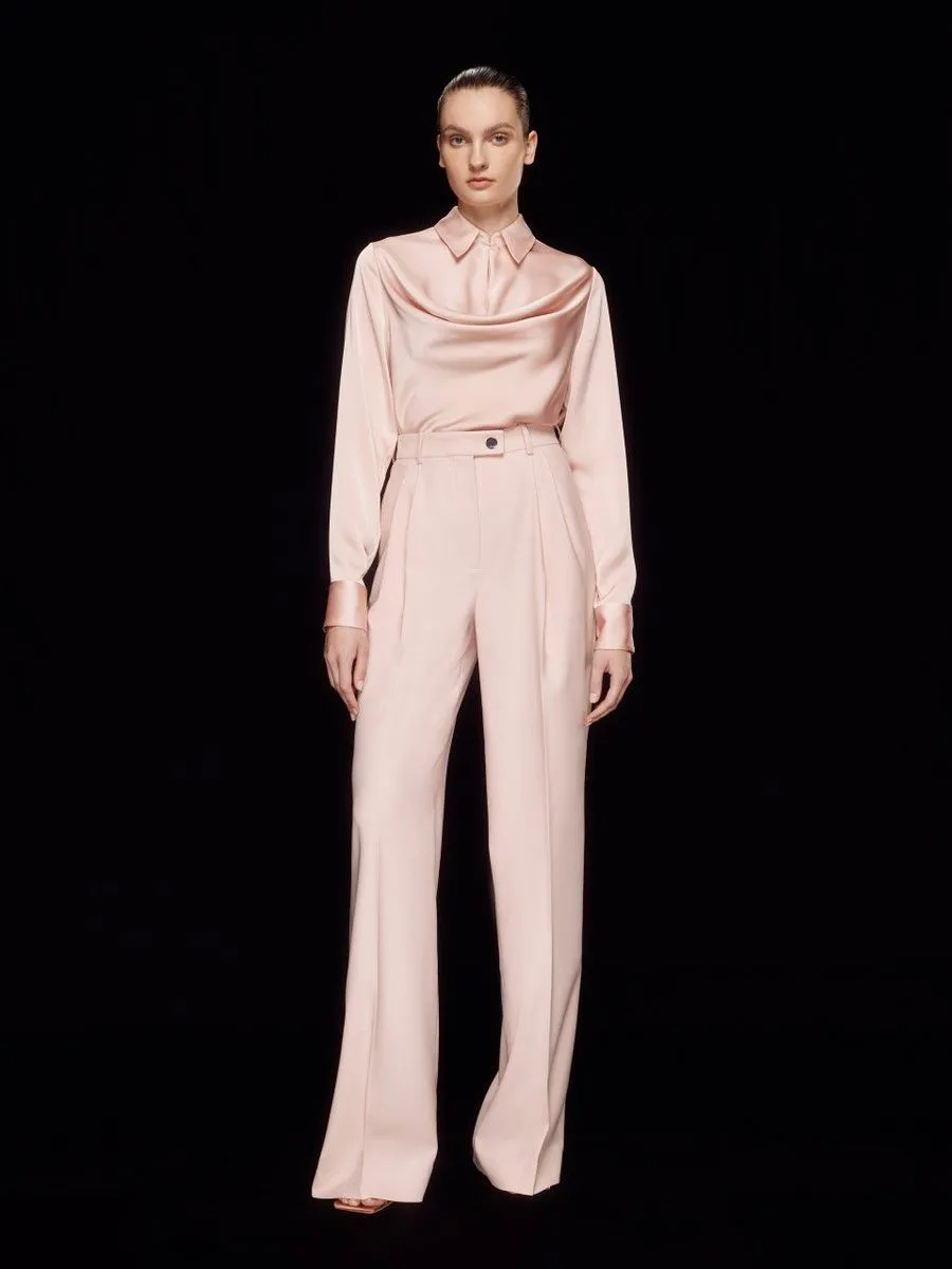 ASAVA ( SS24 )Kiana Classic Straight-Leg Women Pants Peach Size - M