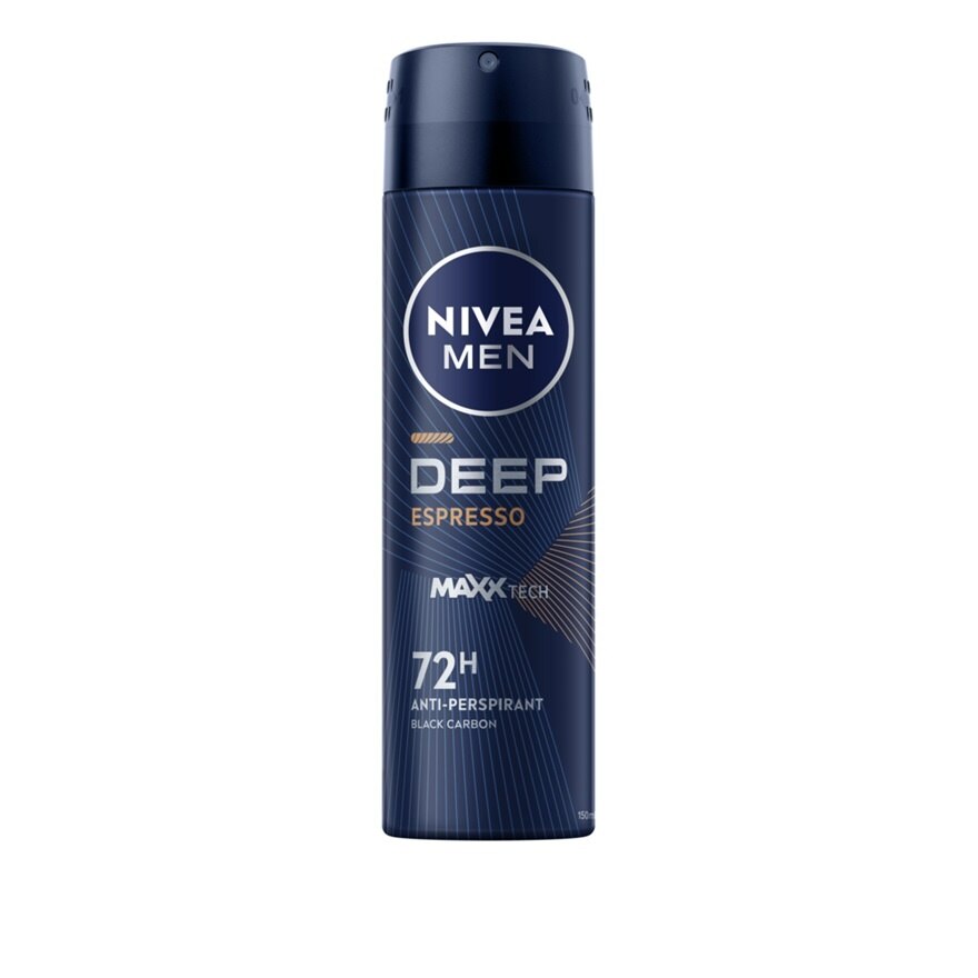 Nivea Men Spray Deep Espresso 150 Ml. ผู้ชาย สเปรย์ลดเหงื่อ ระงับกลิ่นกาย