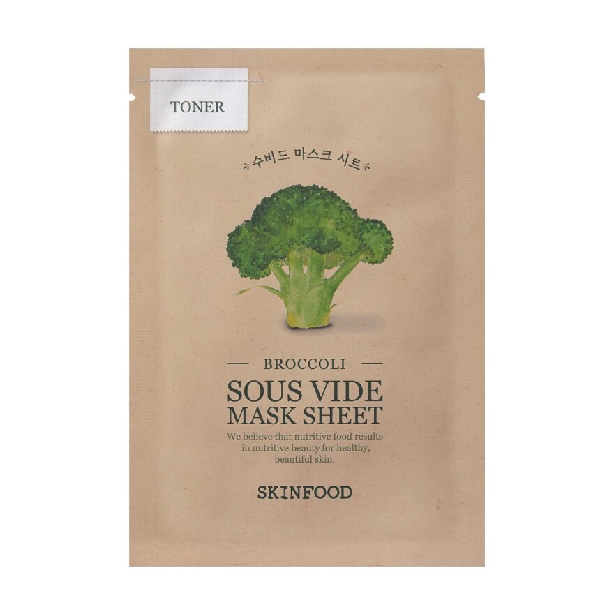 Skinfood Broccoli Sous Vide Mask Sheet 1'S - Green