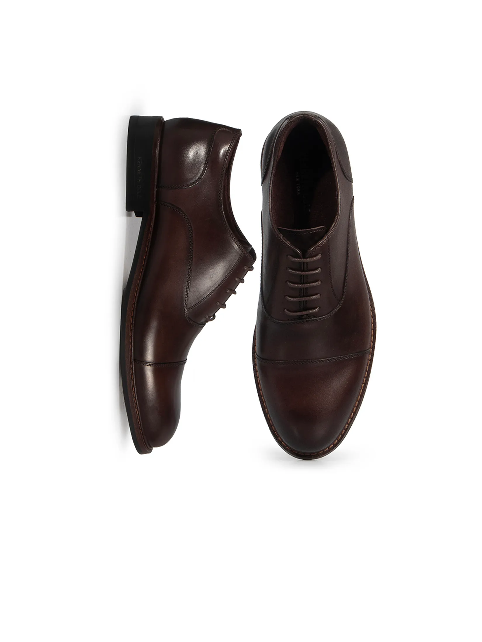 KENNETH COLE MEN DRESS SHOES PATRICK LACE UP / BROWN