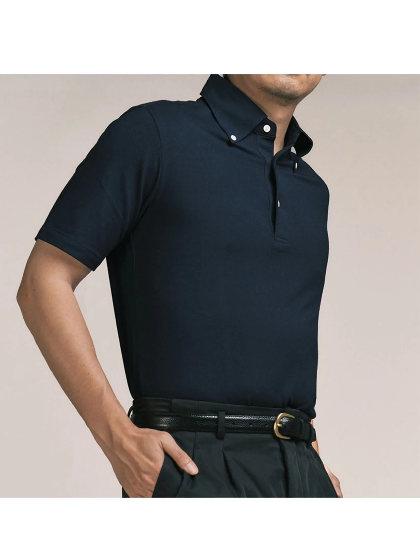 ERA-WON Men Polo Shirt Collection "Brother" Navy blue